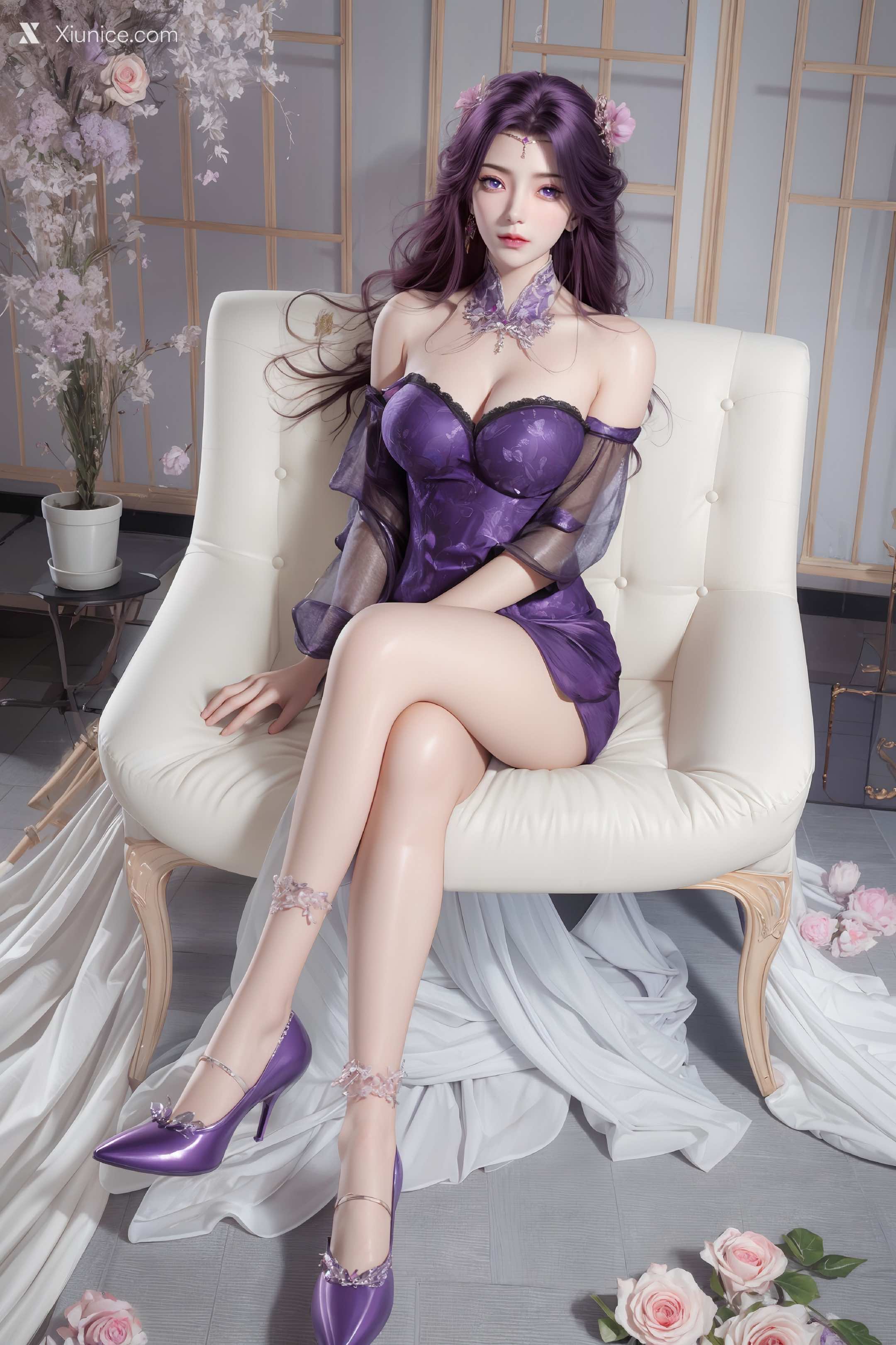AI Girl Xiunice.com 完美世界 云曦 竖屏 清月 51