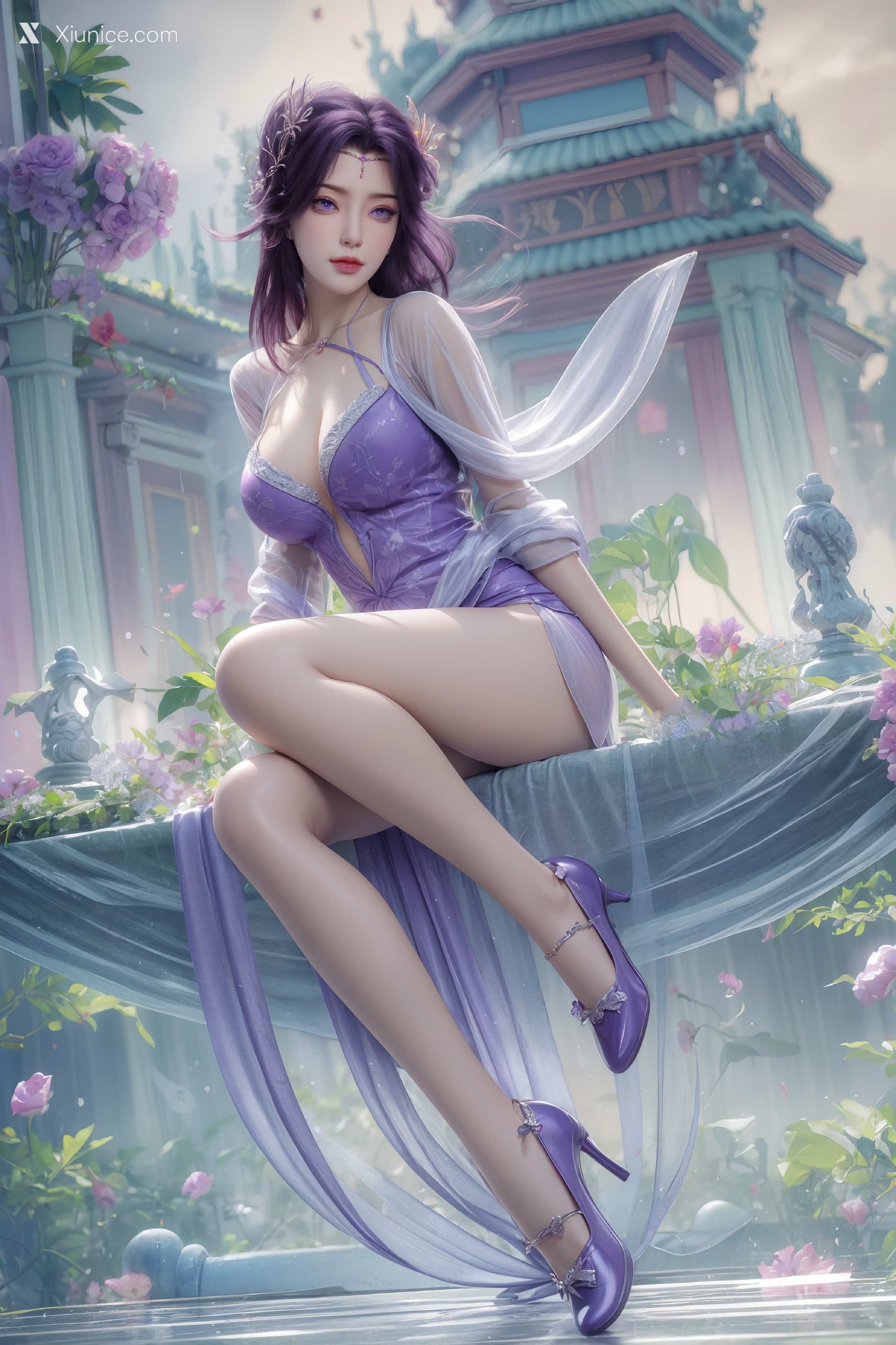 AI Girl Xiunice.com 完美世界 云曦 竖屏 清月 57