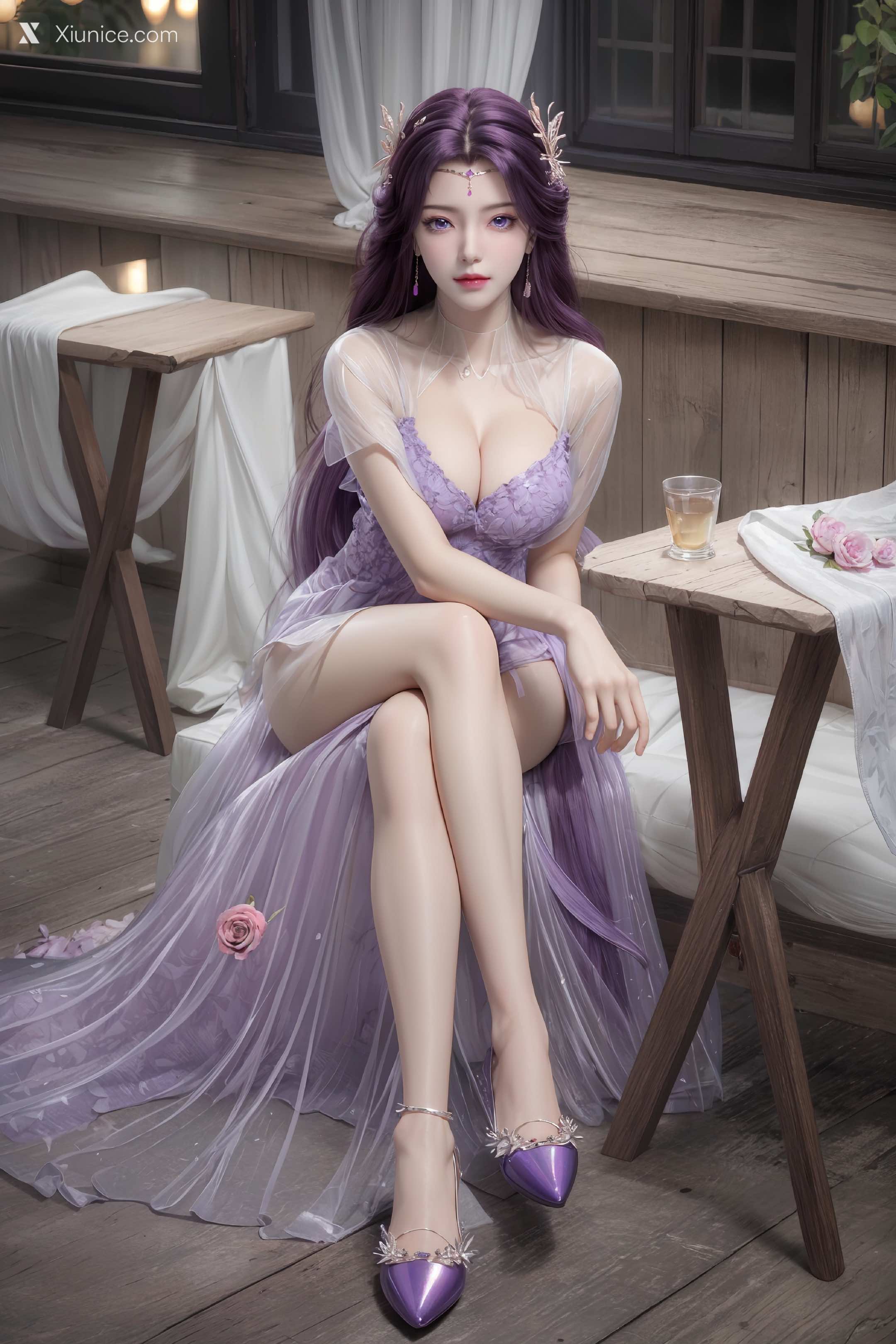 AI Girl Xiunice.com 完美世界 云曦 竖屏 清月 62