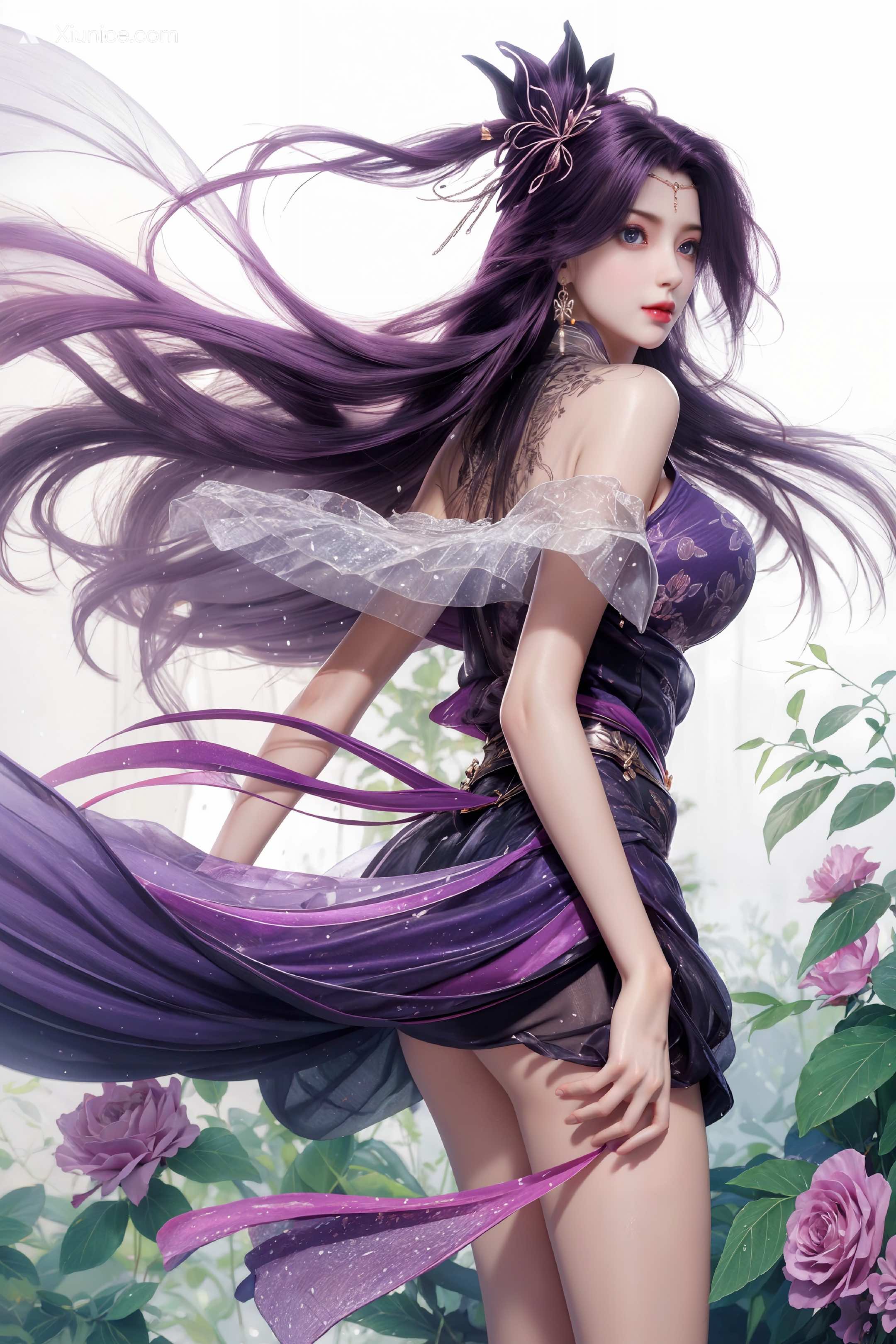AI Girl Xiunice.com 完美世界 云曦 竖屏 清月 66