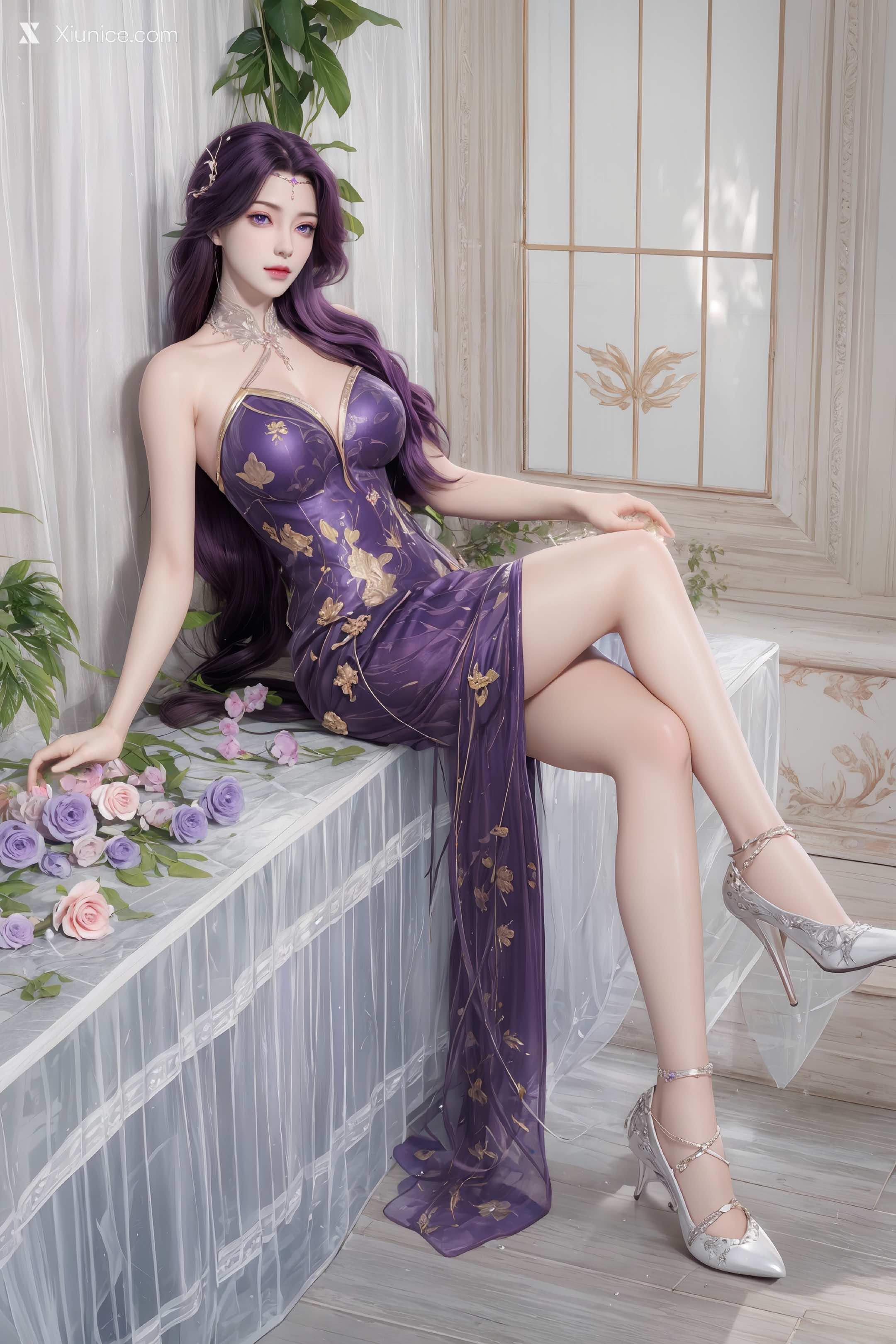 AI Girl Xiunice.com 完美世界 云曦 竖屏 清月 74