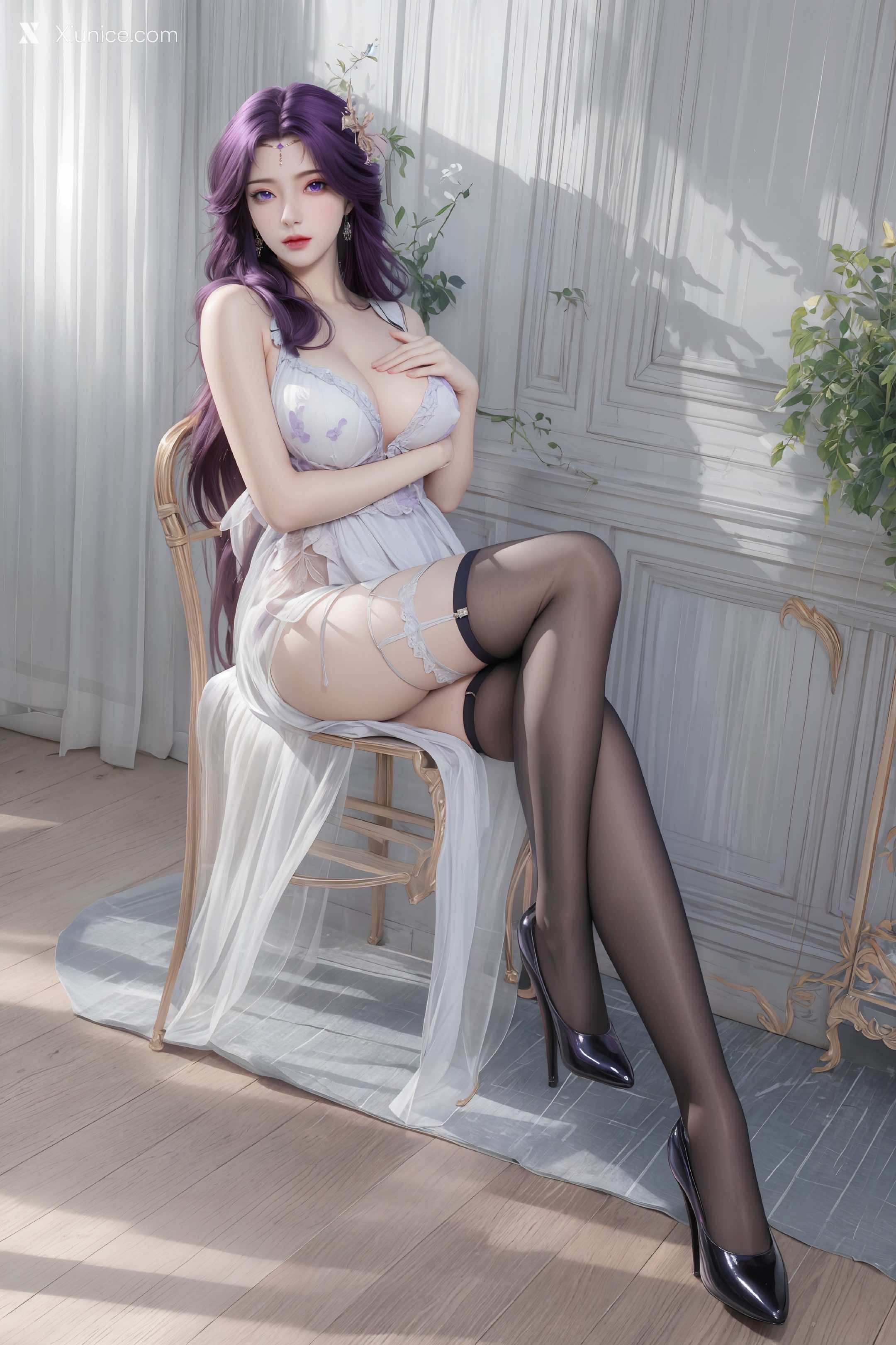 AI Girl Xiunice.com 完美世界 云曦 竖屏 清月 77
