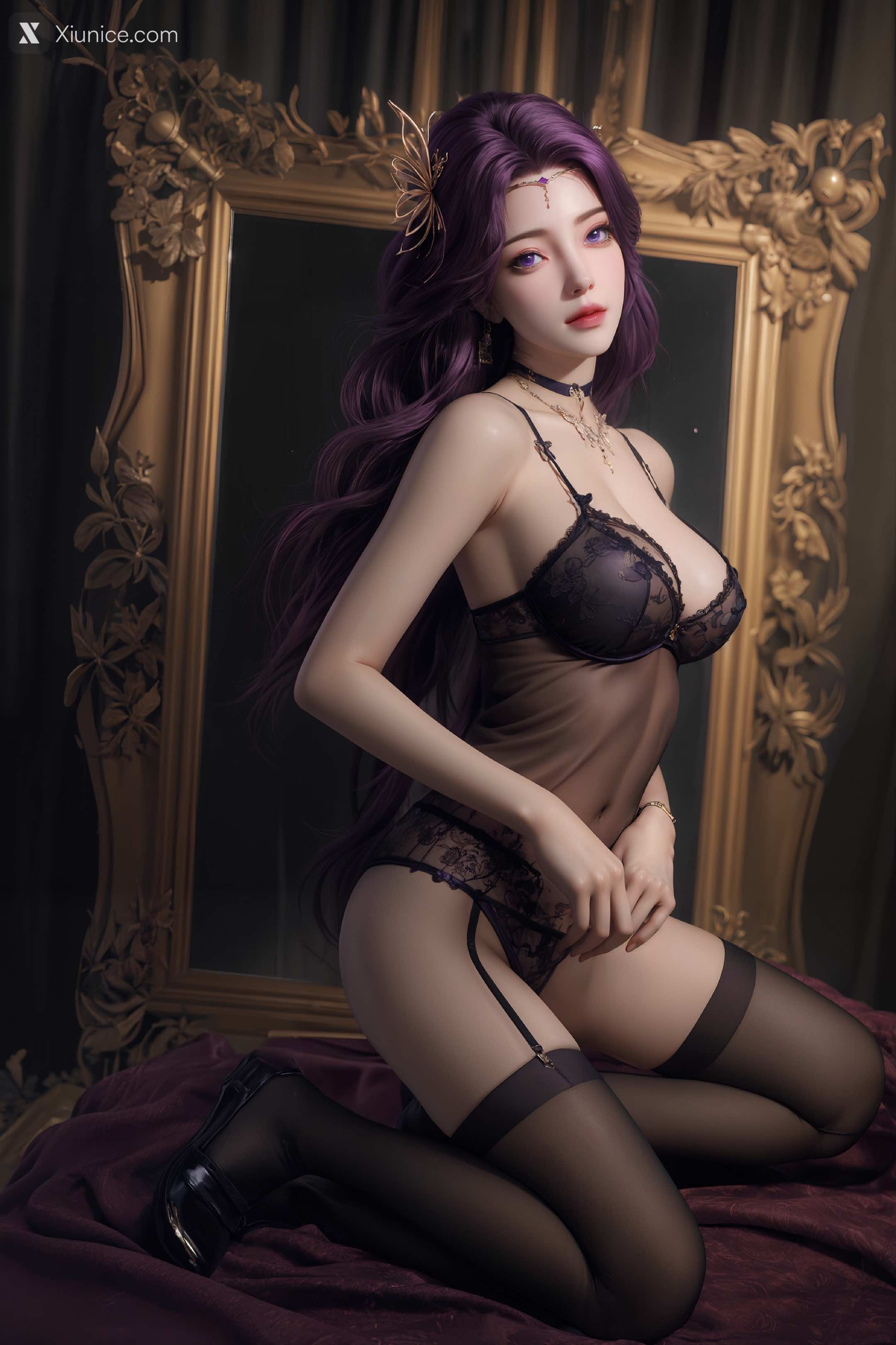 AI Girl Xiunice.com 完美世界 云曦 竖屏 清月 95
