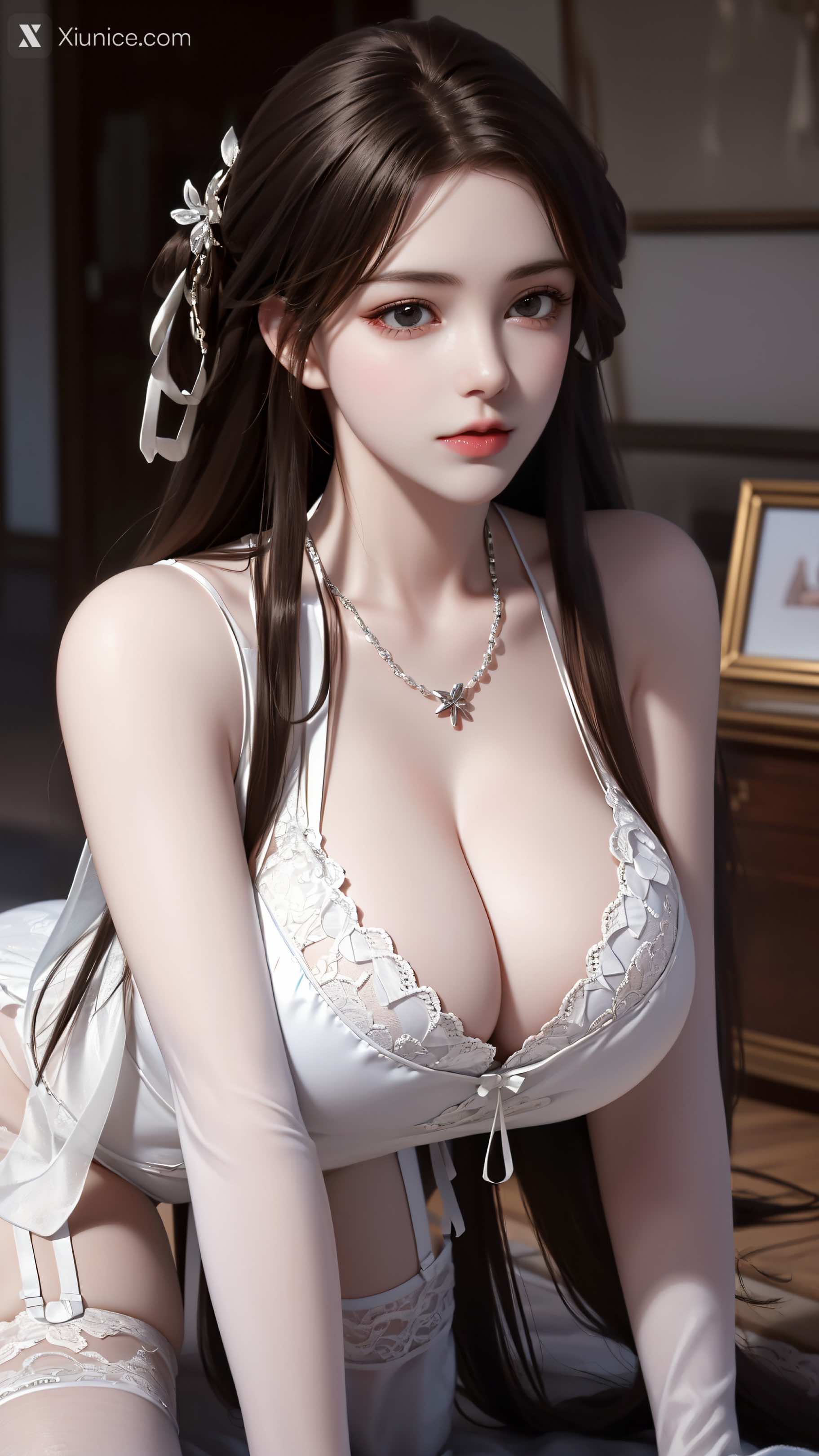 AI Girl Xiunice.com 完美世界 火灵儿 白纱睡衣 62