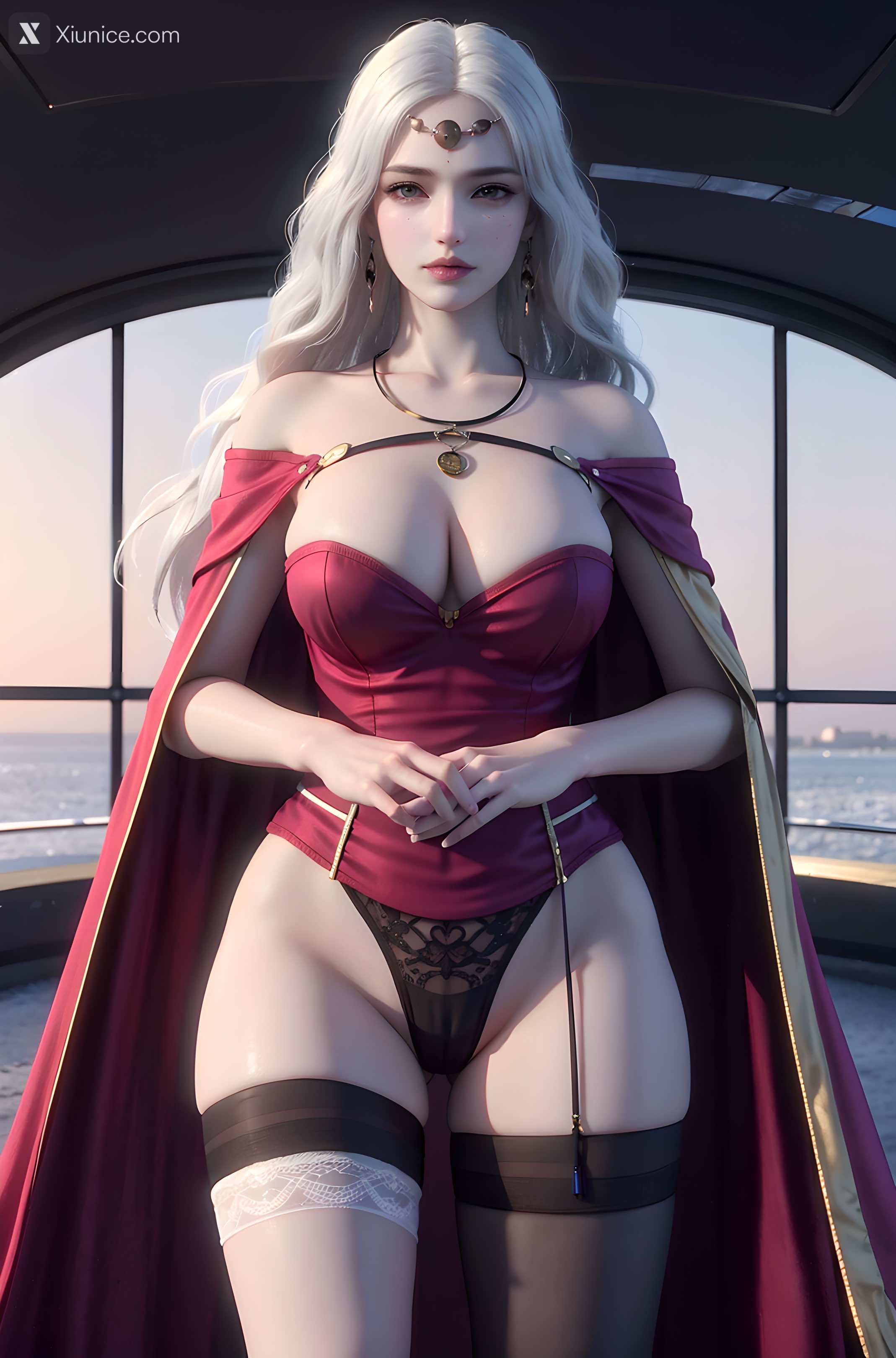 AI Girl Xiunice.com 恶魔法则 赛梅尔 赛梅尔 性感胸贴 17