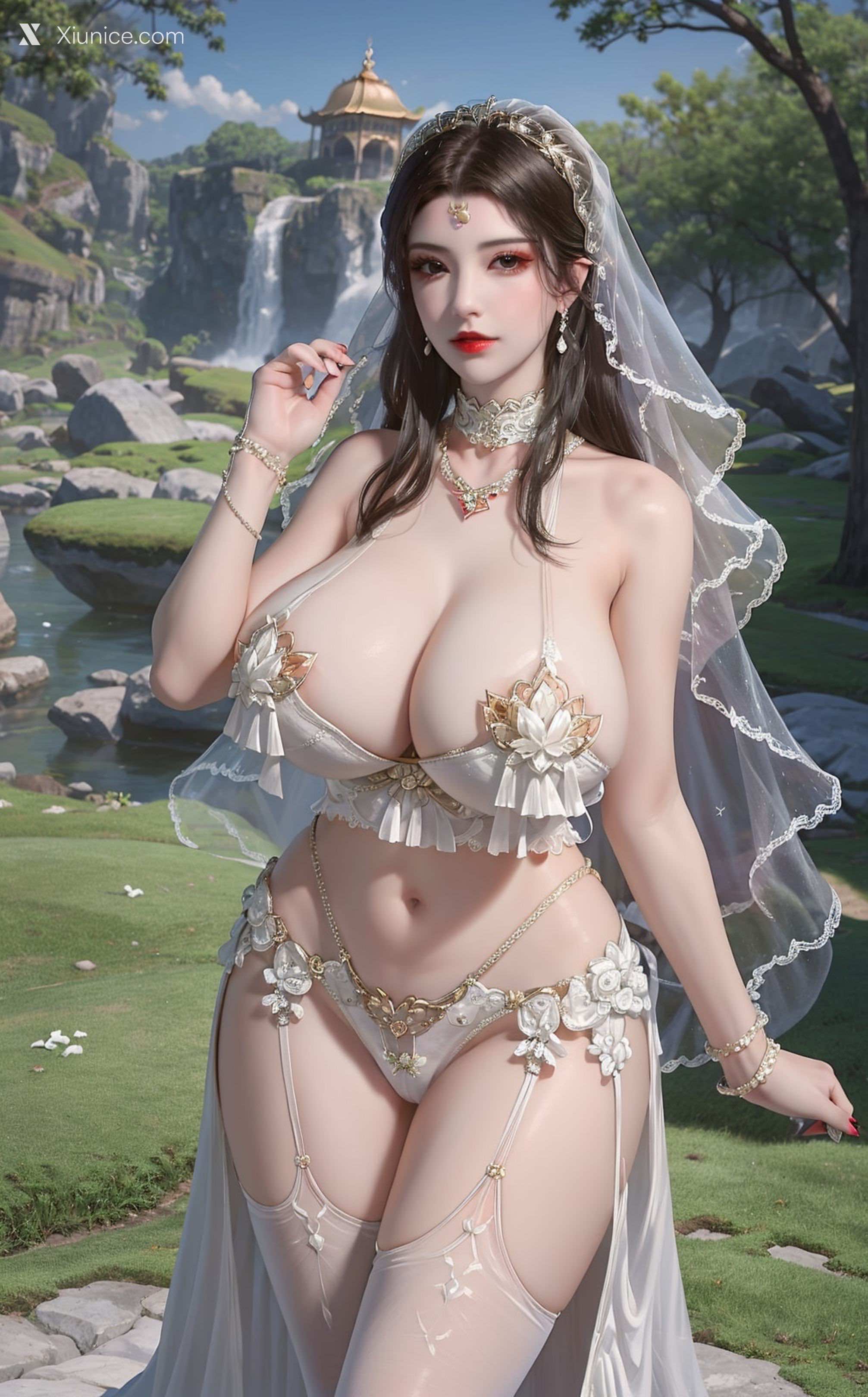 AI Girl Xiunice.com 斗破苍穹 美杜莎 白丝婚纱巨汝 157