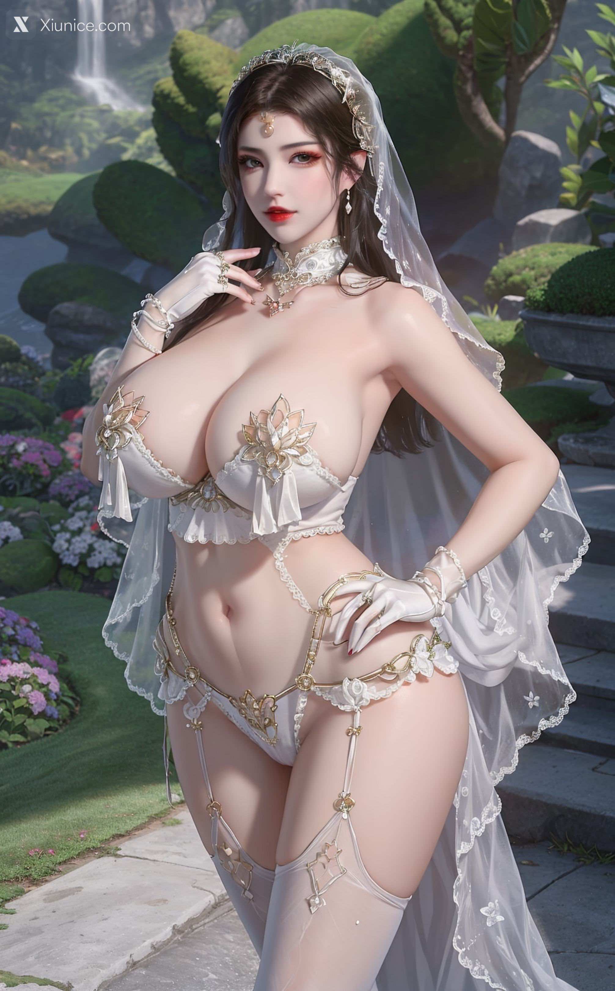 AI Girl Xiunice.com 斗破苍穹 美杜莎 白丝婚纱巨汝 164