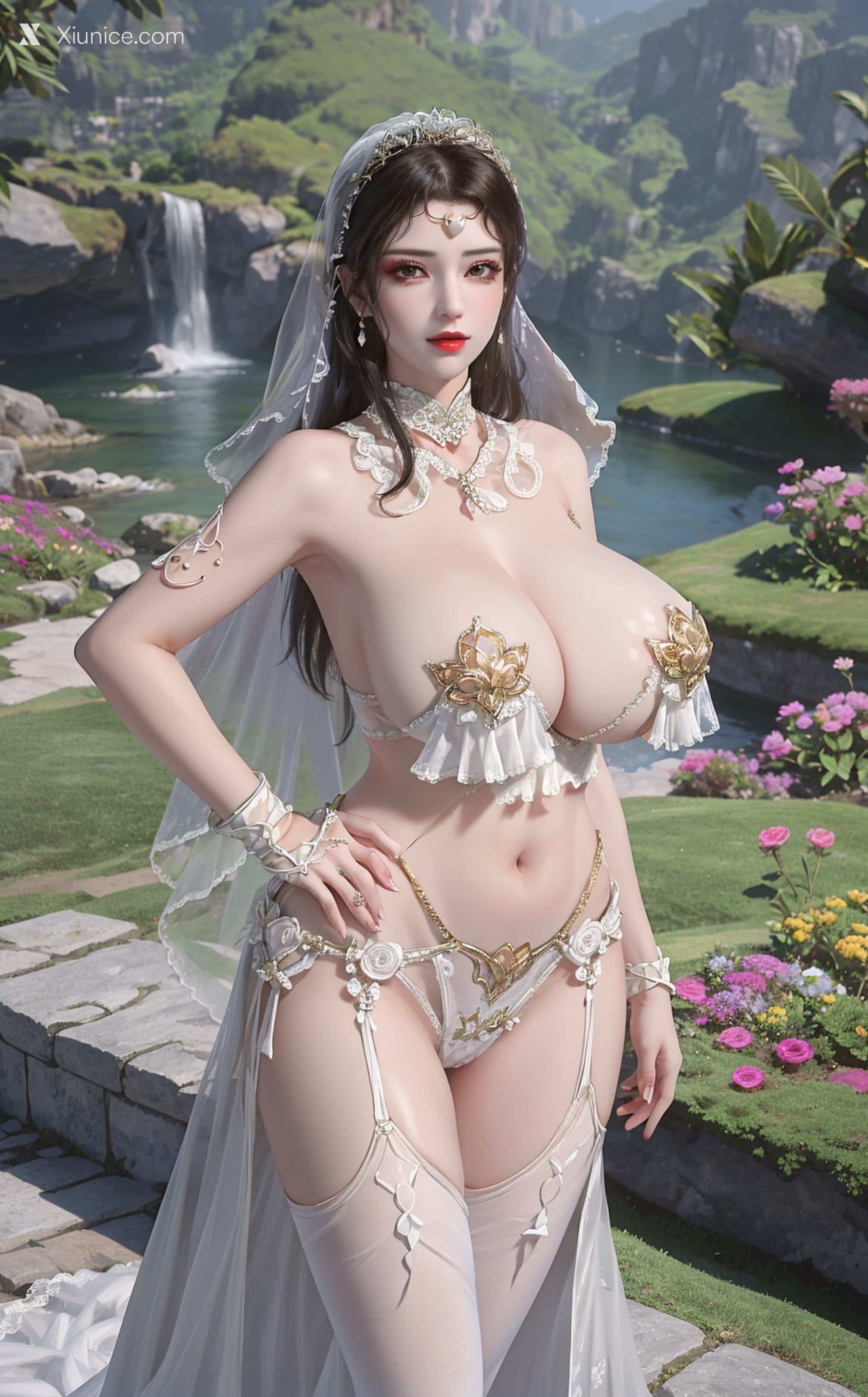 AI Girl Xiunice.com 斗破苍穹 美杜莎 白丝婚纱巨汝 165