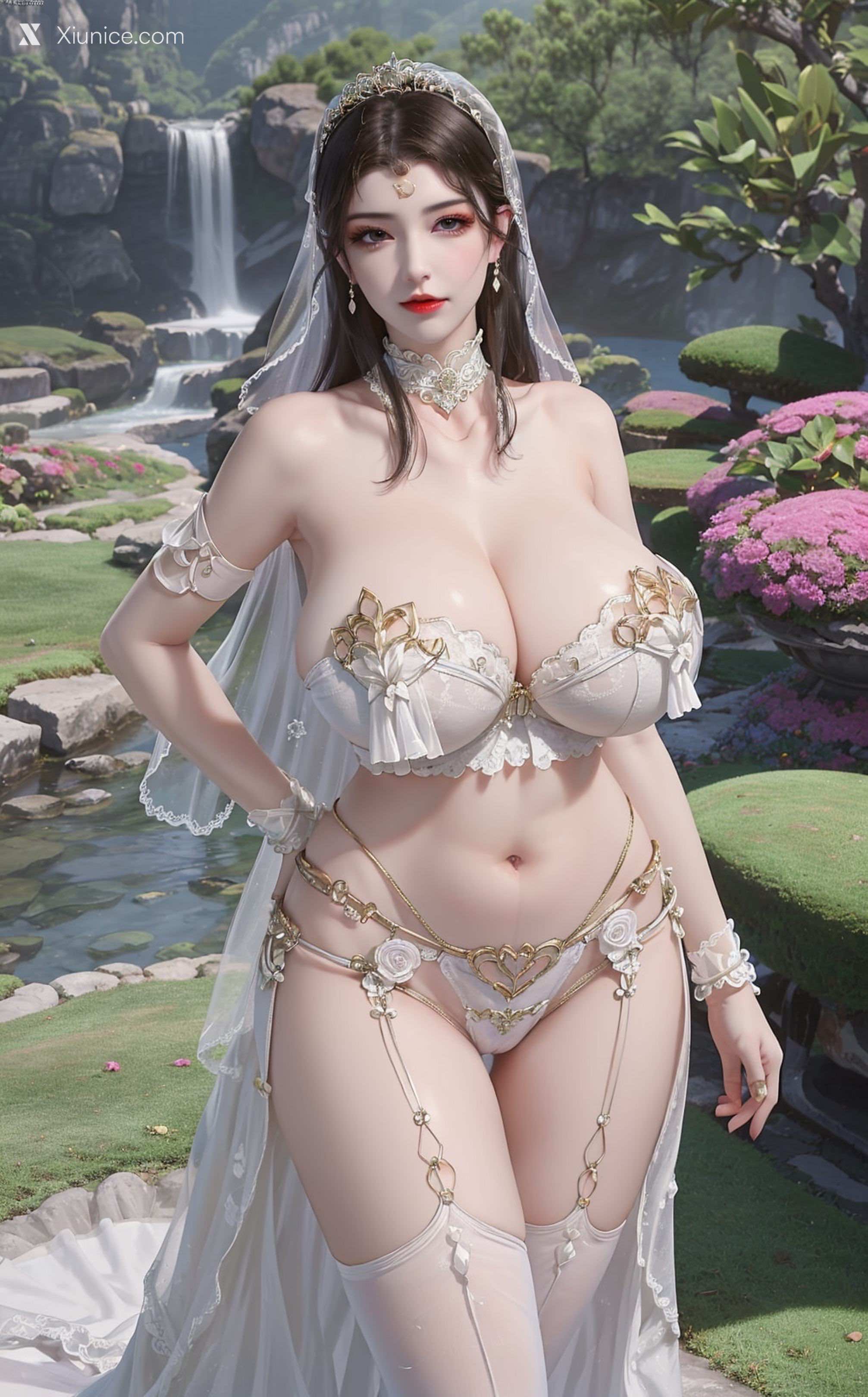 AI Girl Xiunice.com 斗破苍穹 美杜莎 白丝婚纱巨汝 166