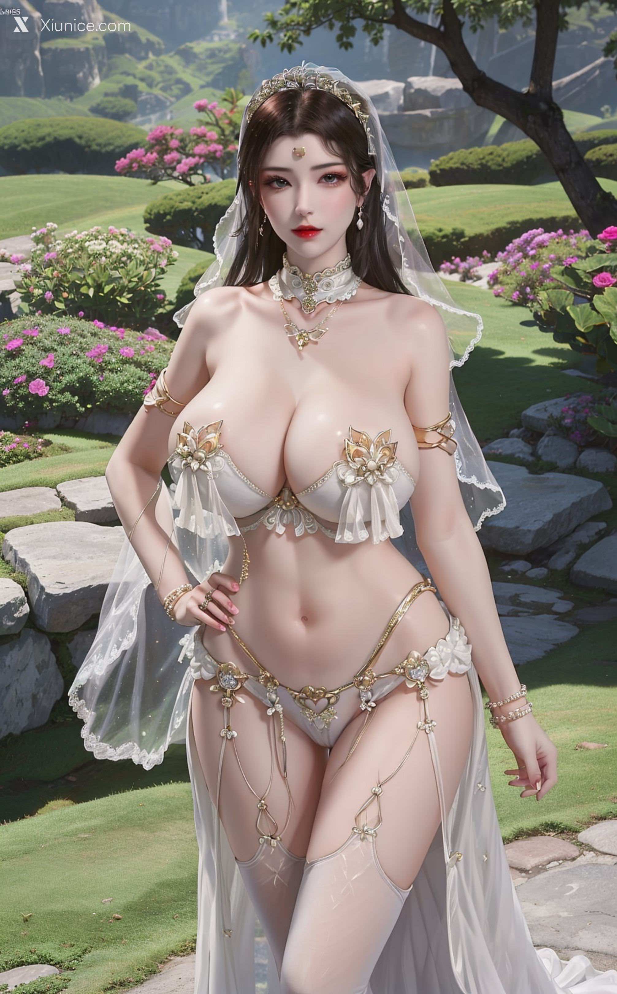 AI Girl Xiunice.com 斗破苍穹 美杜莎 白丝婚纱巨汝 172