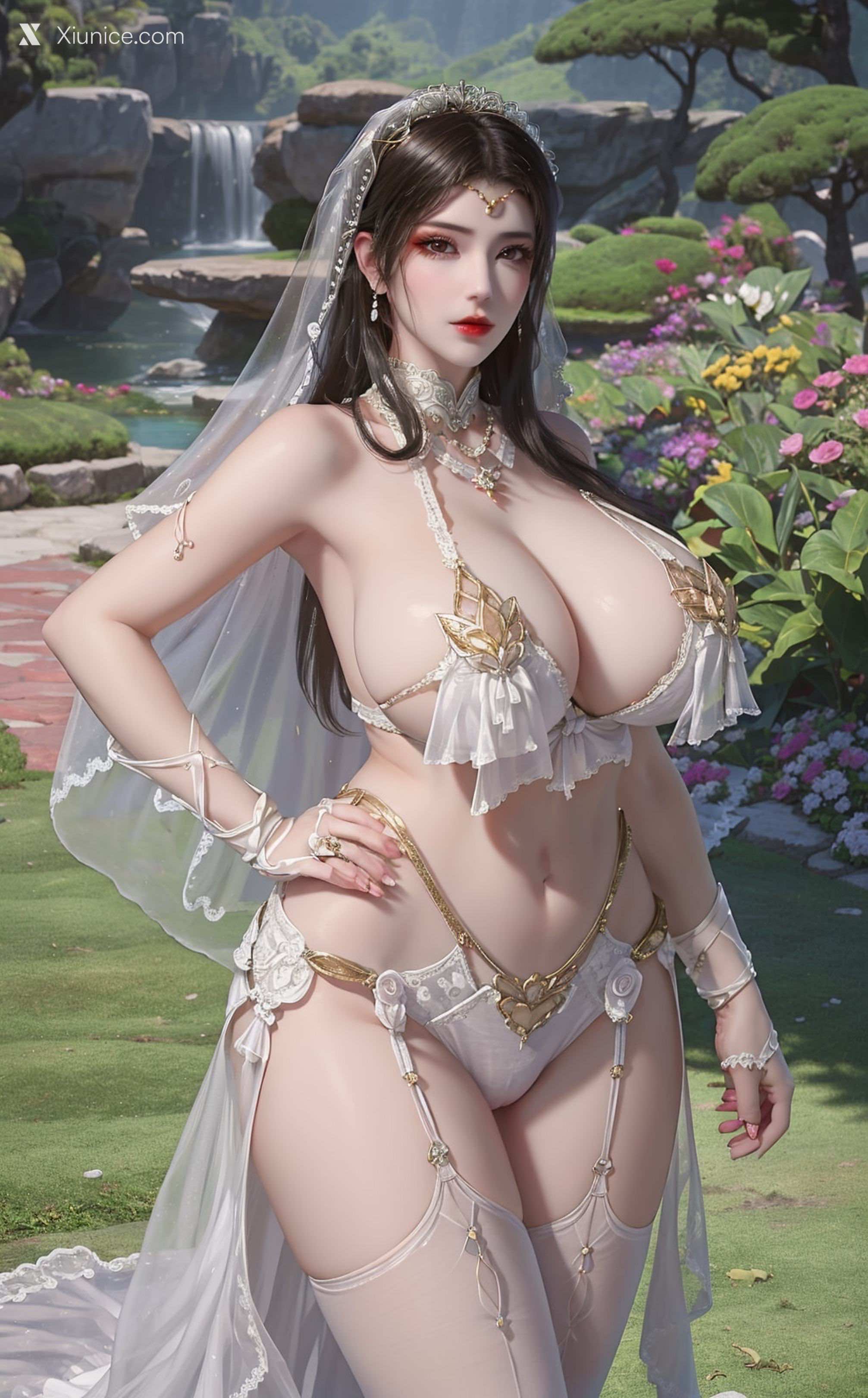 AI Girl Xiunice.com 斗破苍穹 美杜莎 白丝婚纱巨汝 174