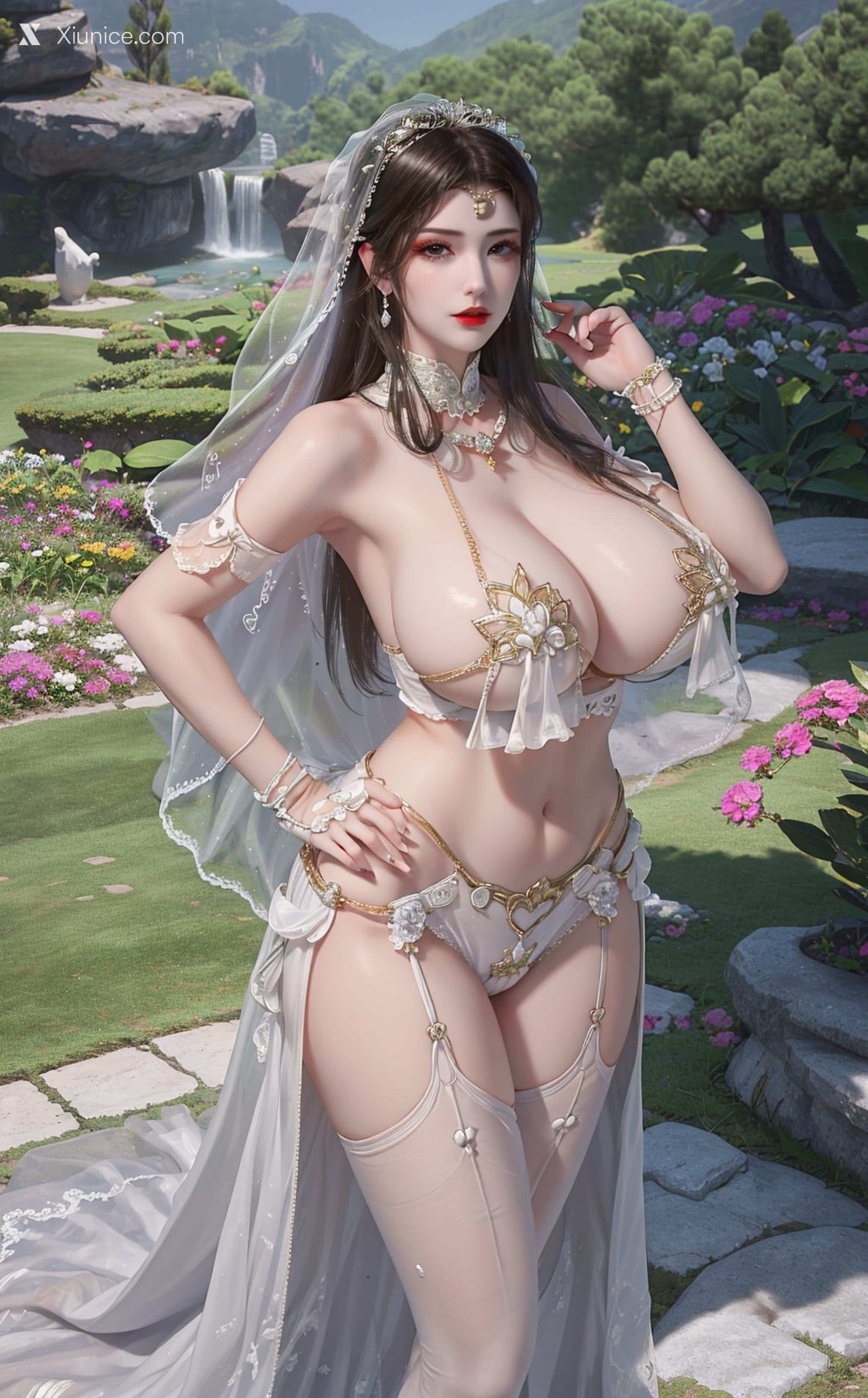 AI Girl Xiunice.com 斗破苍穹 美杜莎 白丝婚纱巨汝 175