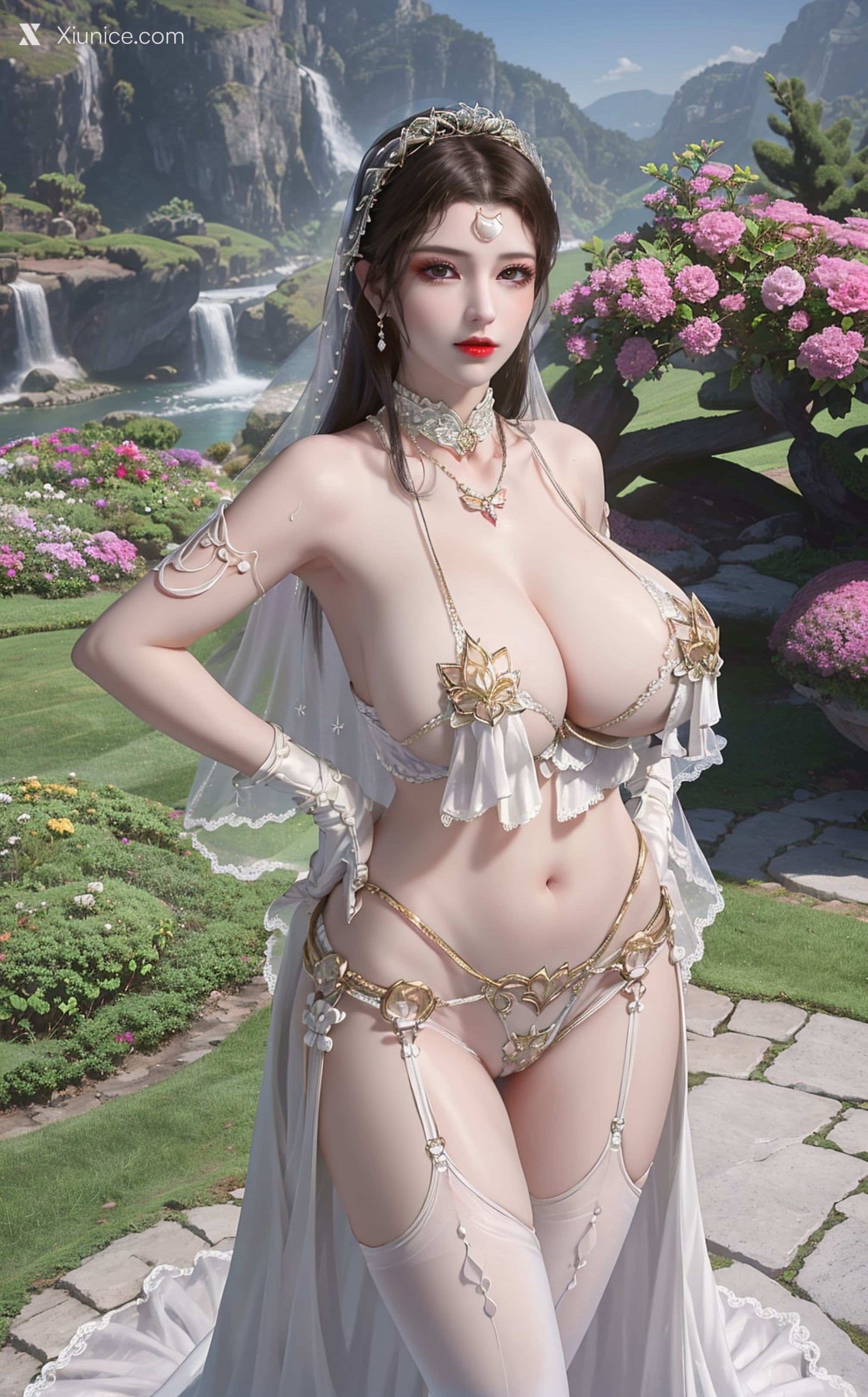 AI Girl Xiunice.com 斗破苍穹 美杜莎 白丝婚纱巨汝 178