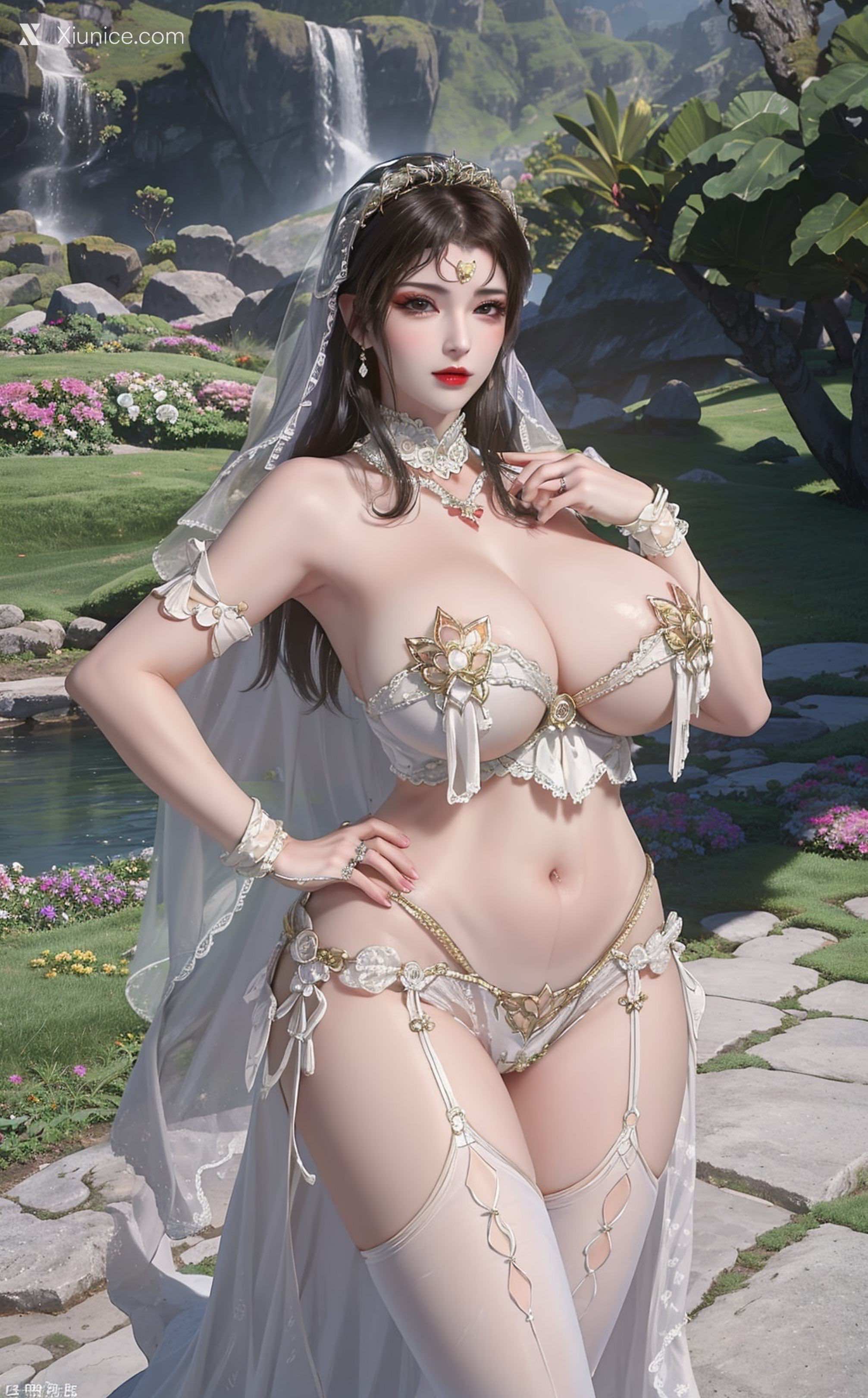 AI Girl Xiunice.com 斗破苍穹 美杜莎 白丝婚纱巨汝 179