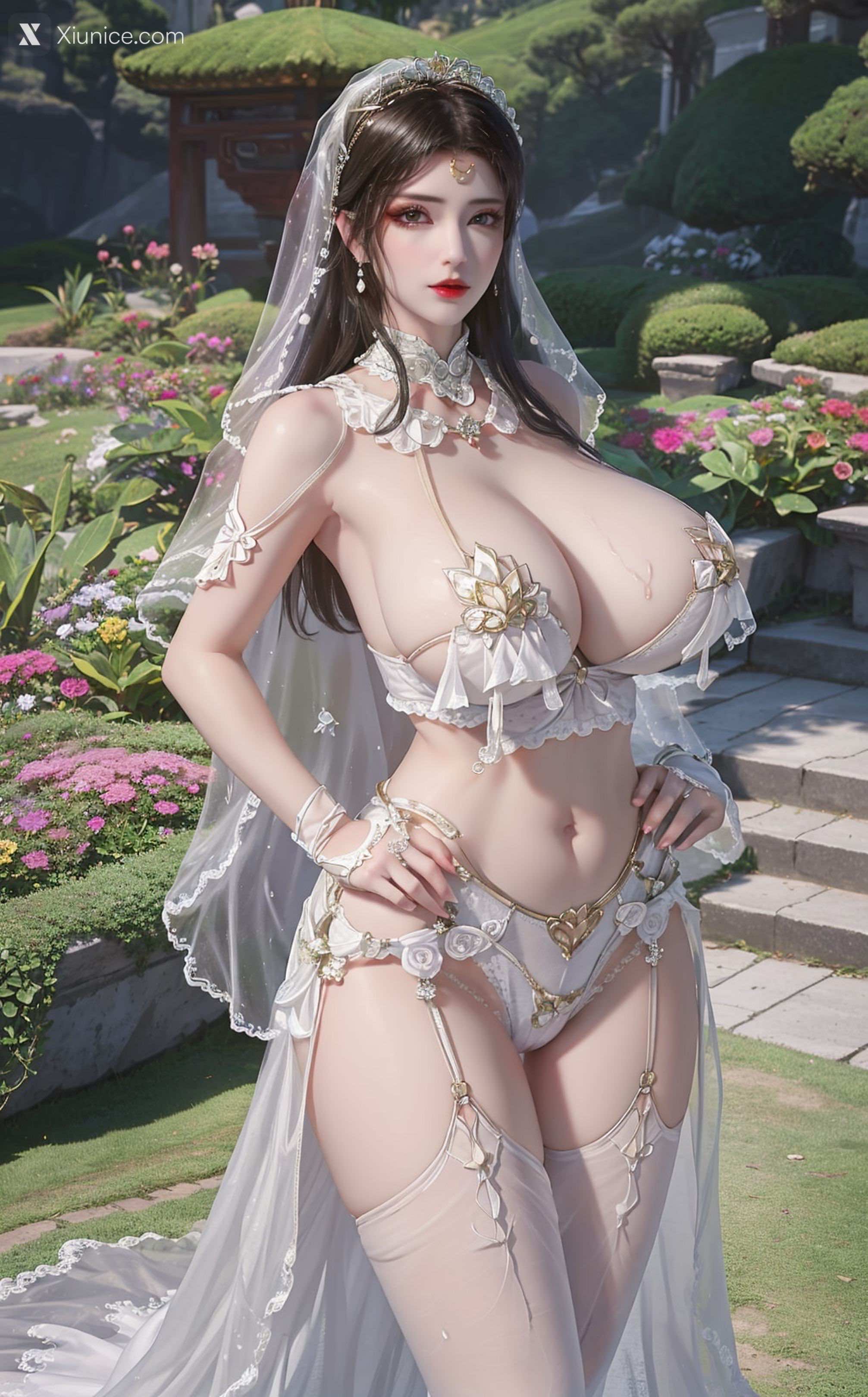 AI Girl Xiunice.com 斗破苍穹 美杜莎 白丝婚纱巨汝 181