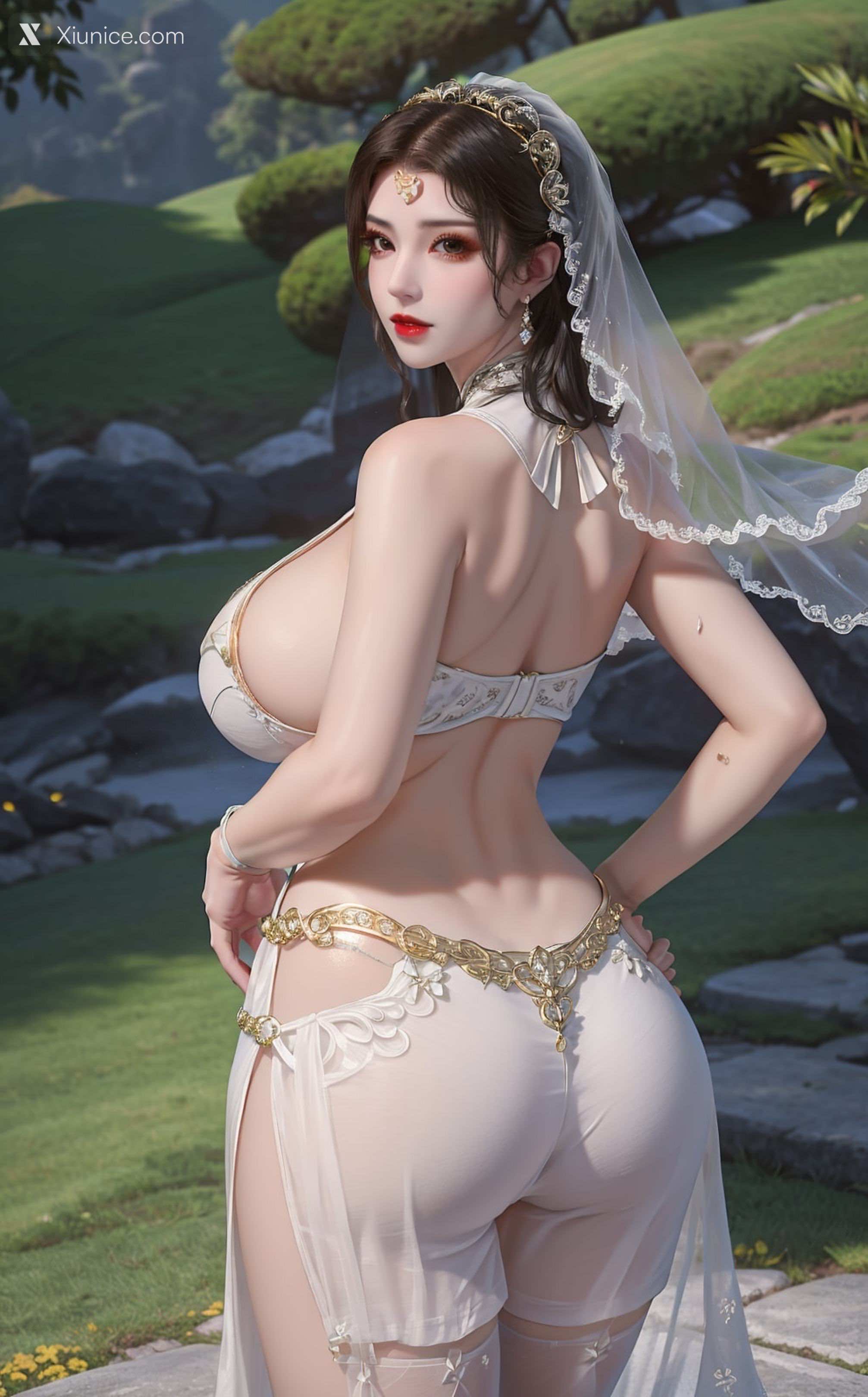 AI Girl Xiunice.com 斗破苍穹 美杜莎 白丝婚纱巨汝 193