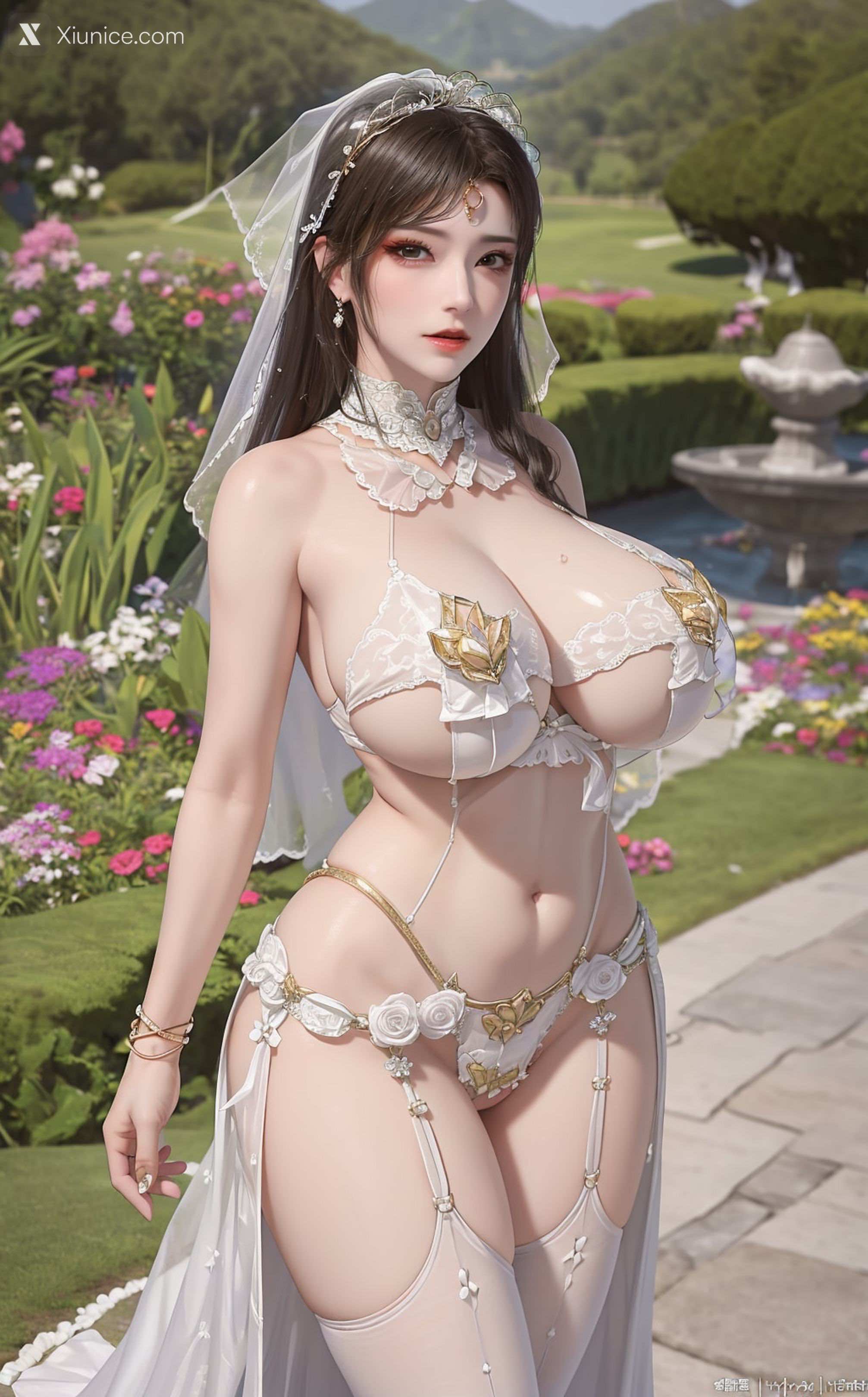 AI Girl Xiunice.com 斗破苍穹 美杜莎 白丝婚纱巨汝 3
