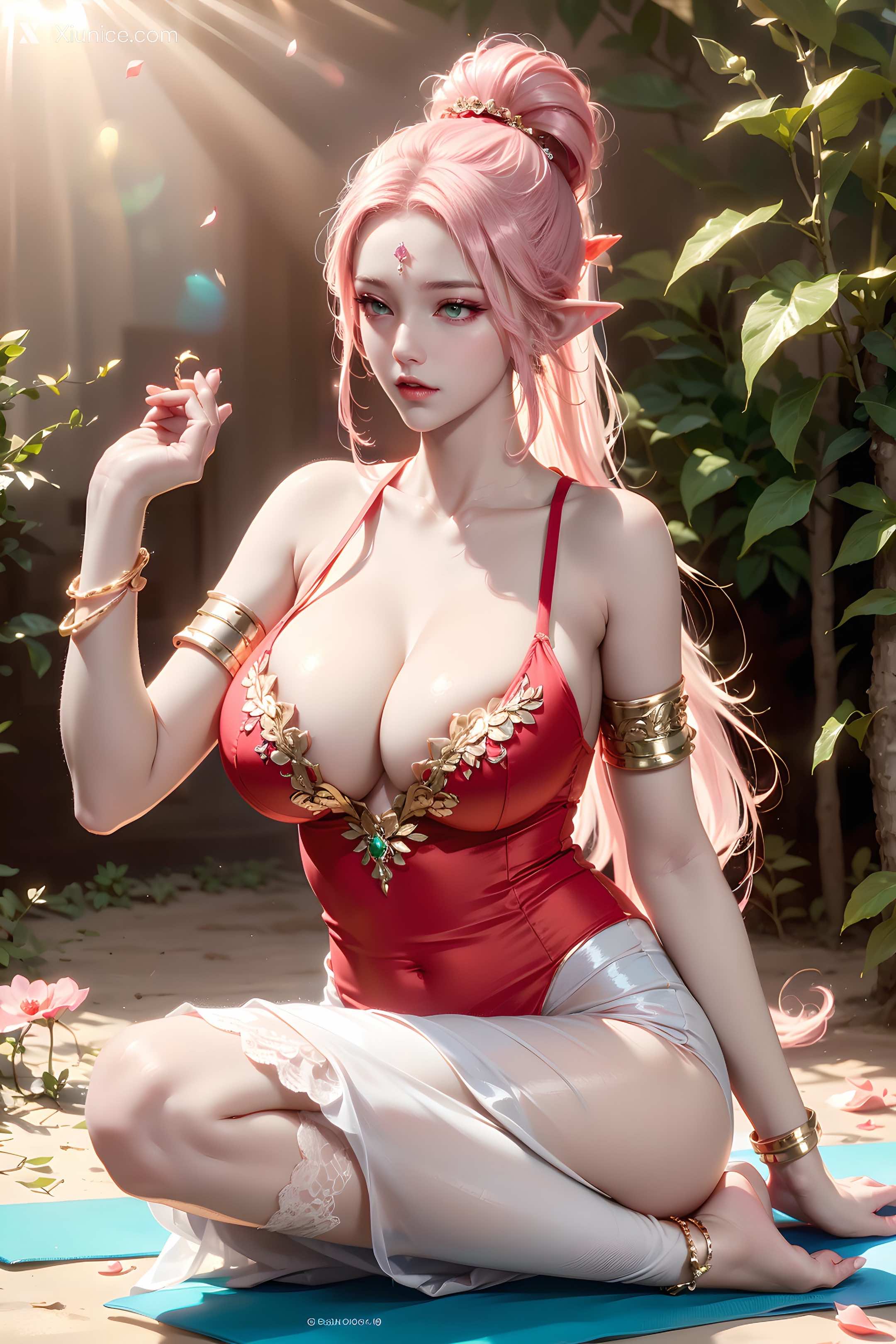 AI Girl Xiunice.com 斗罗大陆 波塞西 野外写真 38
