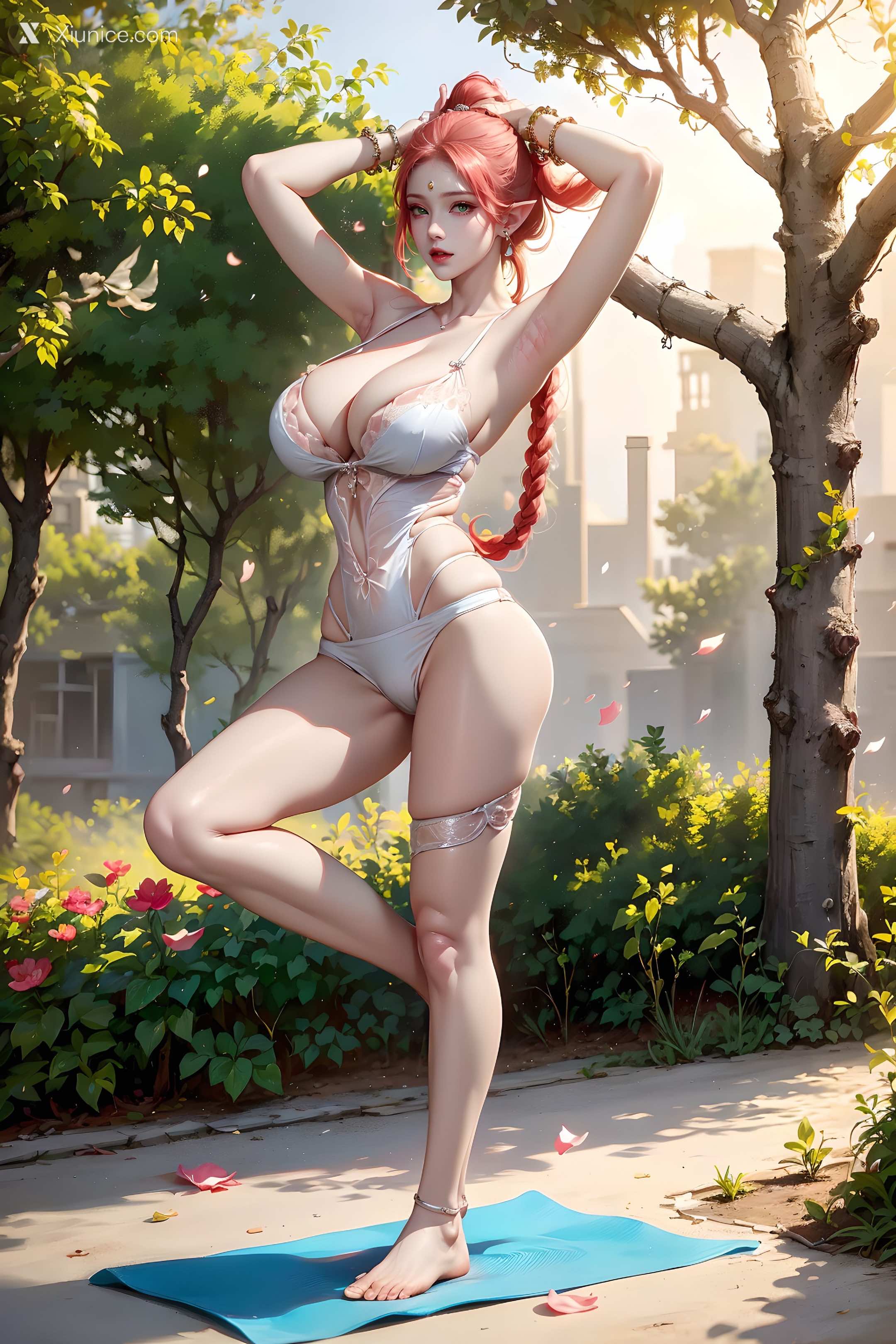 AI Girl Xiunice.com 斗罗大陆 波塞西 野外写真 43