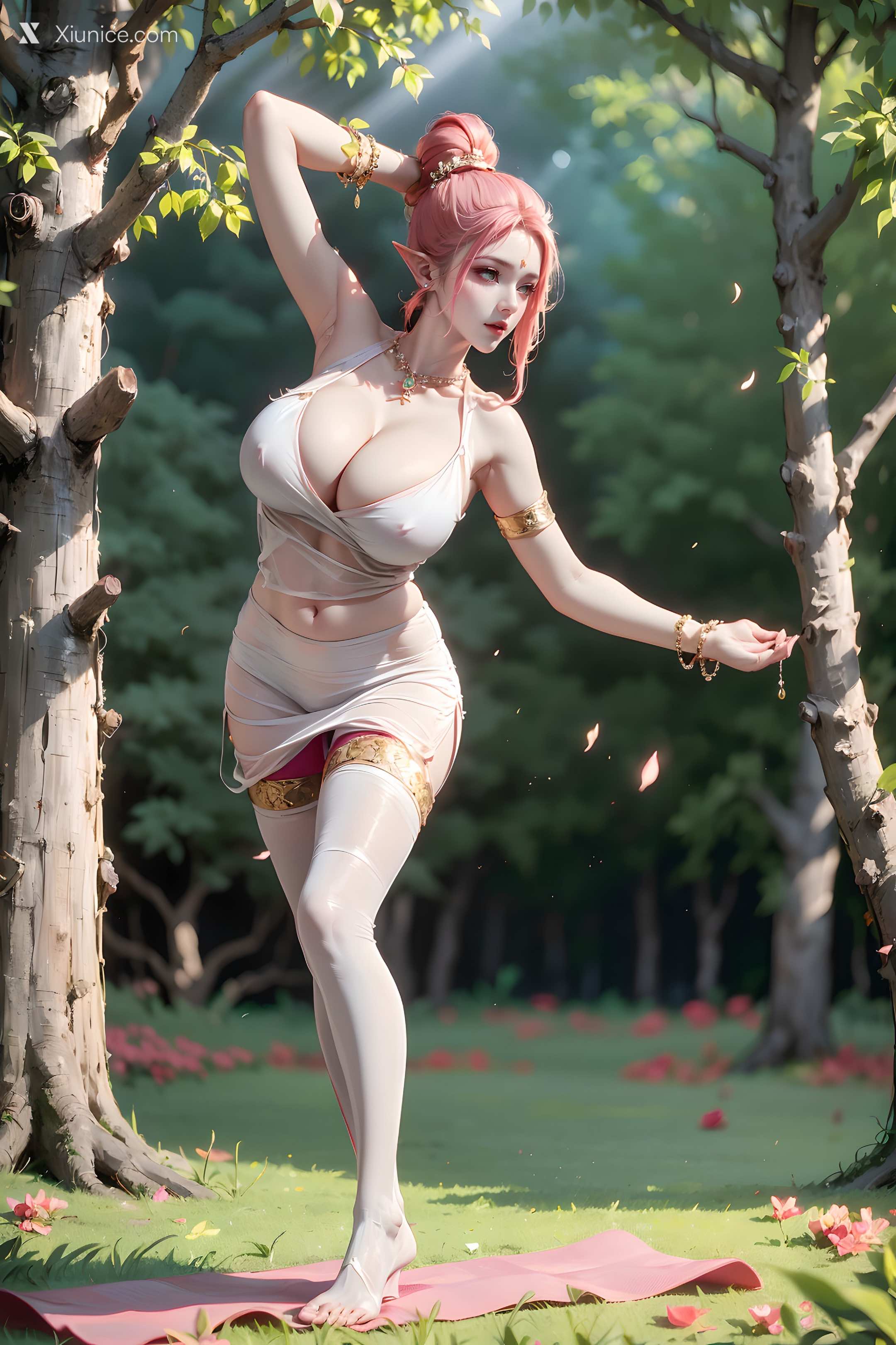 AI Girl Xiunice.com 斗罗大陆 波塞西 野外写真 44