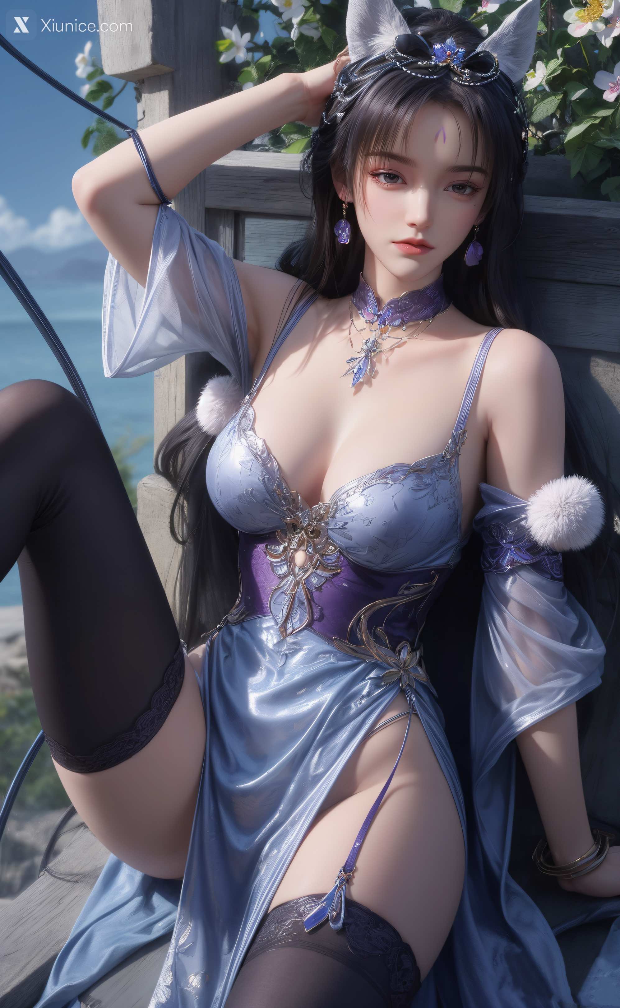 AI Girl Xiunice.com 暗河传 慕雪薇 慕雨墨 慕雨墨 户外写真 13