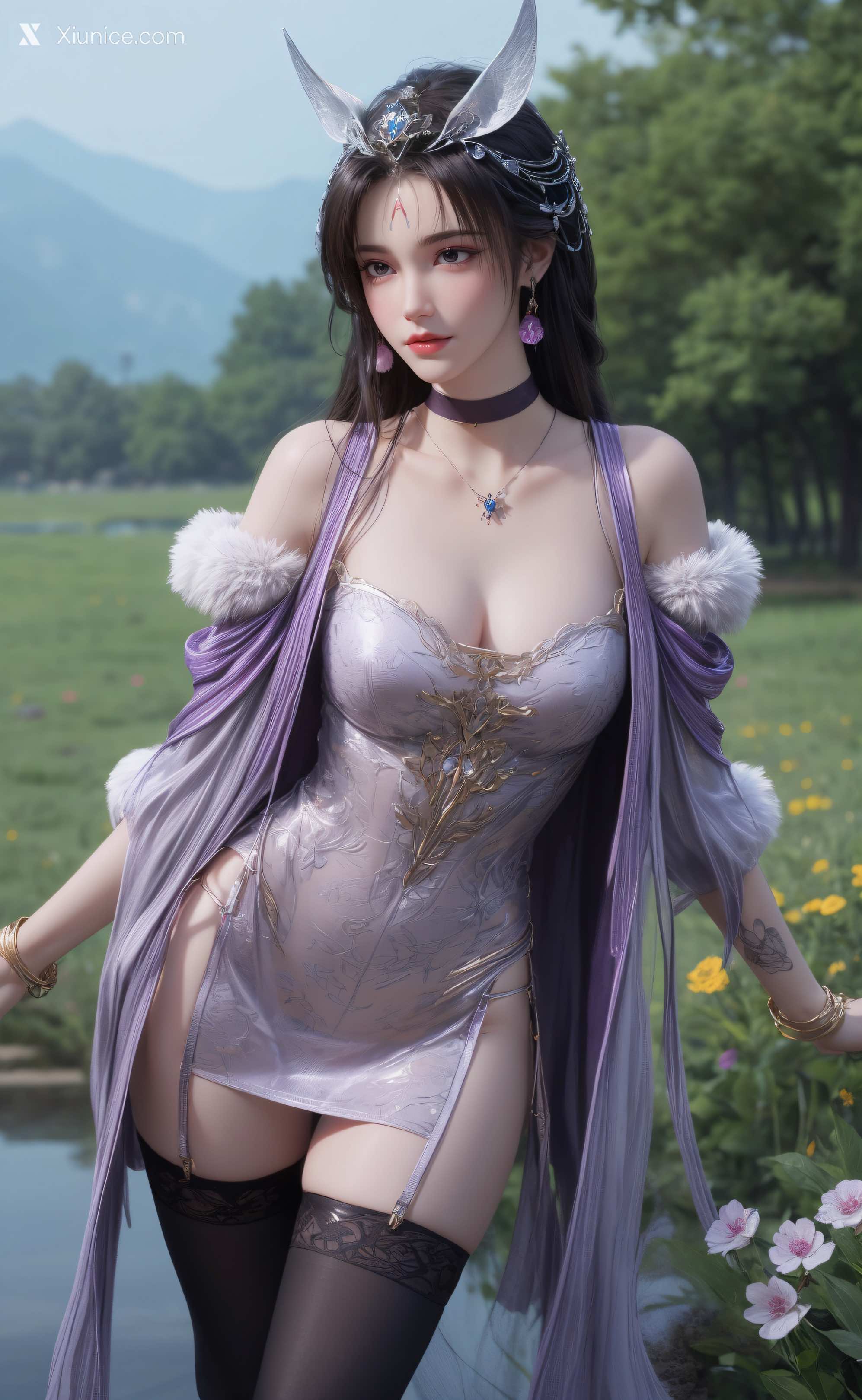 AI Girl Xiunice.com 暗河传 慕雪薇 慕雨墨 慕雨墨 户外写真 14