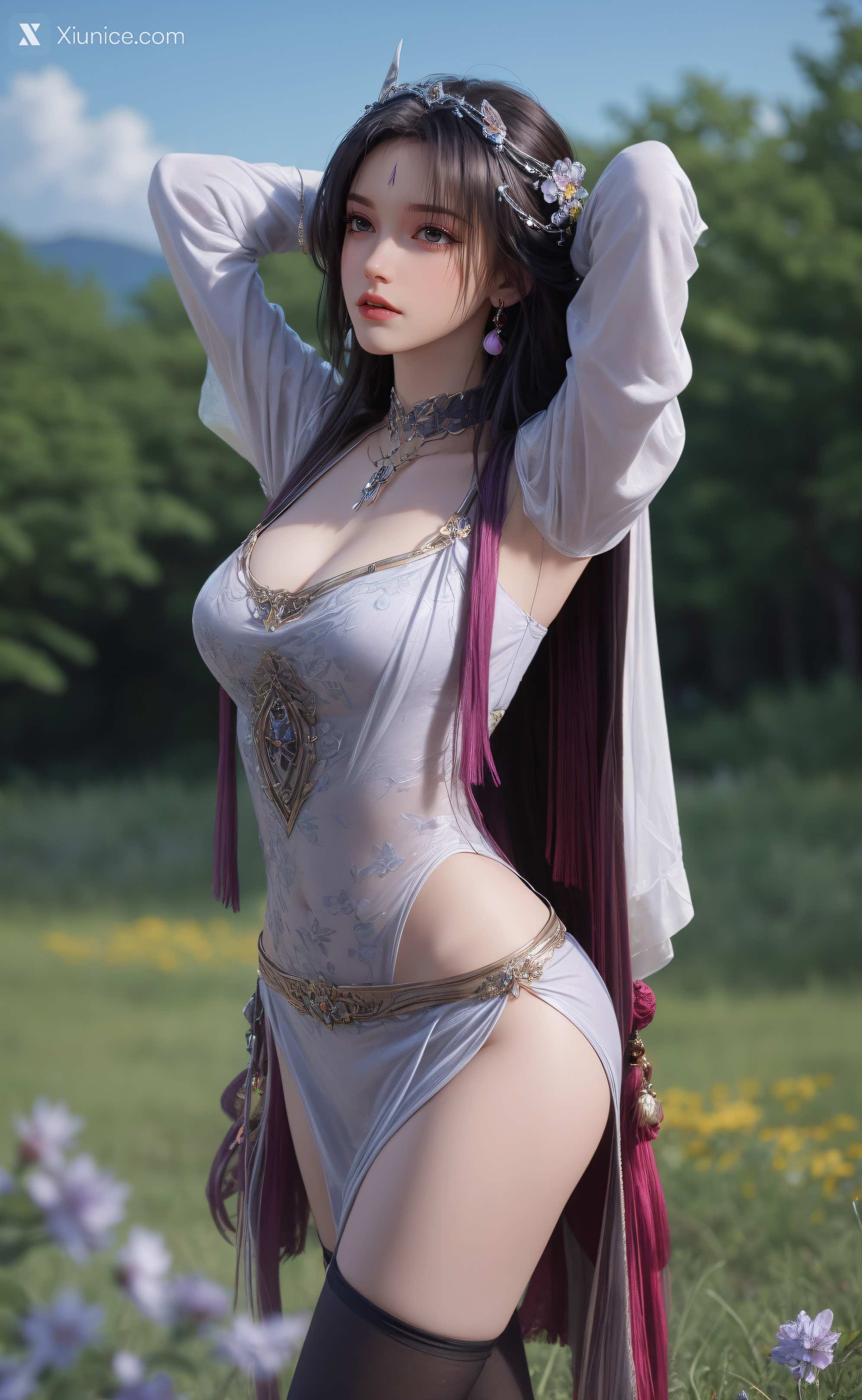 AI Girl Xiunice.com 暗河传 慕雪薇 慕雨墨 慕雨墨 户外写真 17