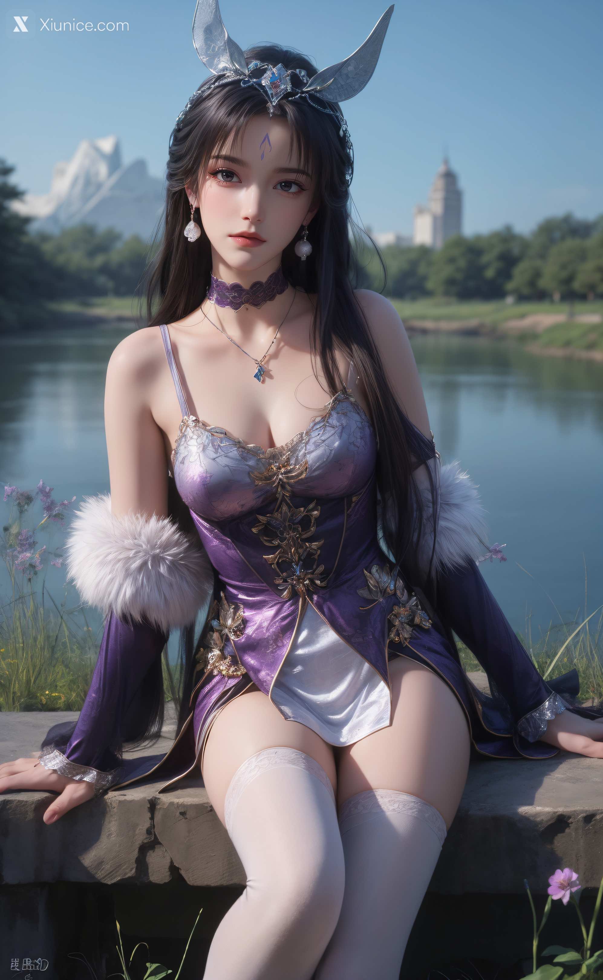 AI Girl Xiunice.com 暗河传 慕雪薇 慕雨墨 慕雨墨 户外写真 19