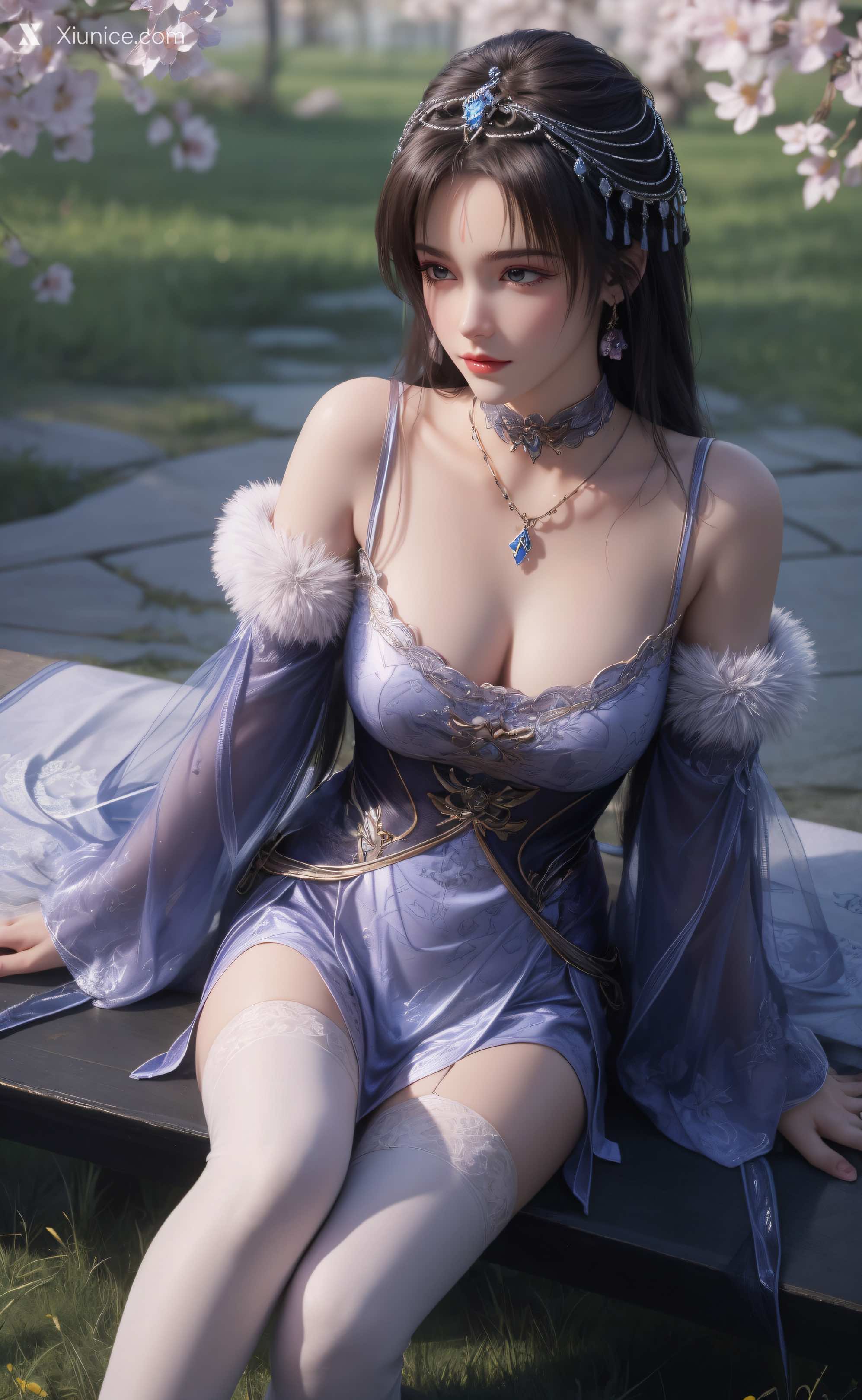 AI Girl Xiunice.com 暗河传 慕雪薇 慕雨墨 慕雨墨 户外写真 22