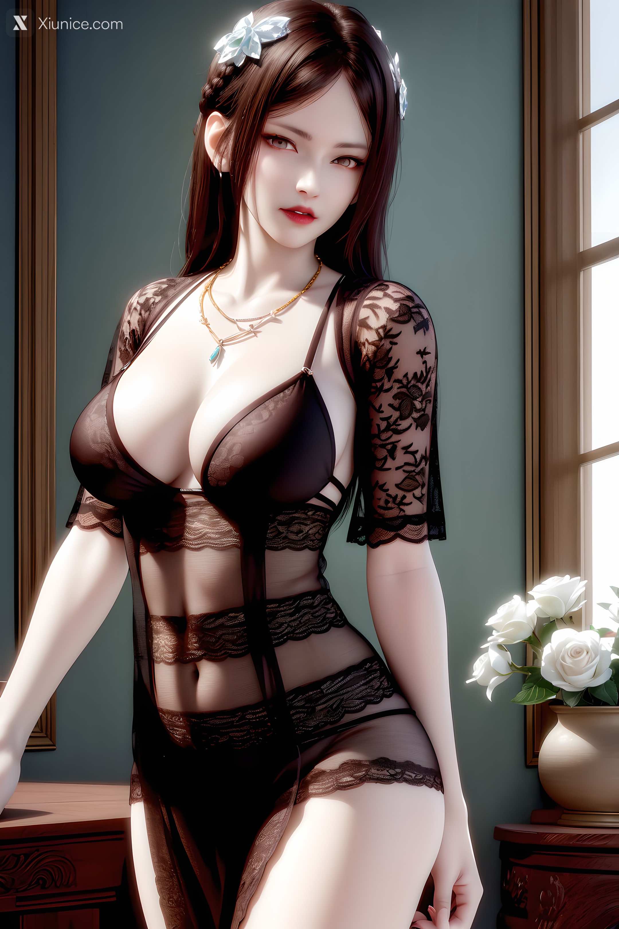 AI Girl Xiunice.com 暗河传 慕雪薇 慕雨墨 慕雨墨 黑丝 29