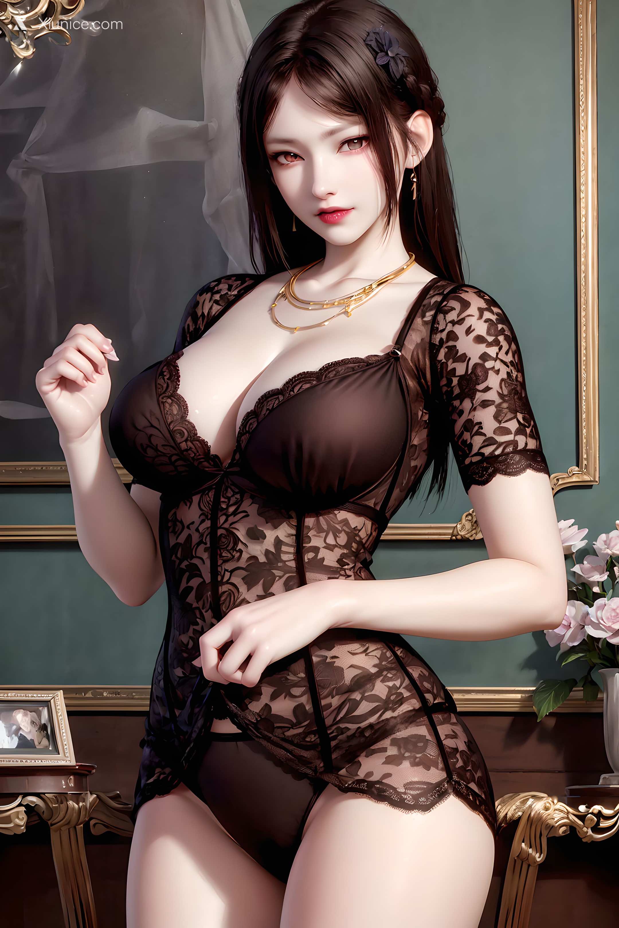 AI Girl Xiunice.com 暗河传 慕雪薇 慕雨墨 慕雨墨 黑丝 4