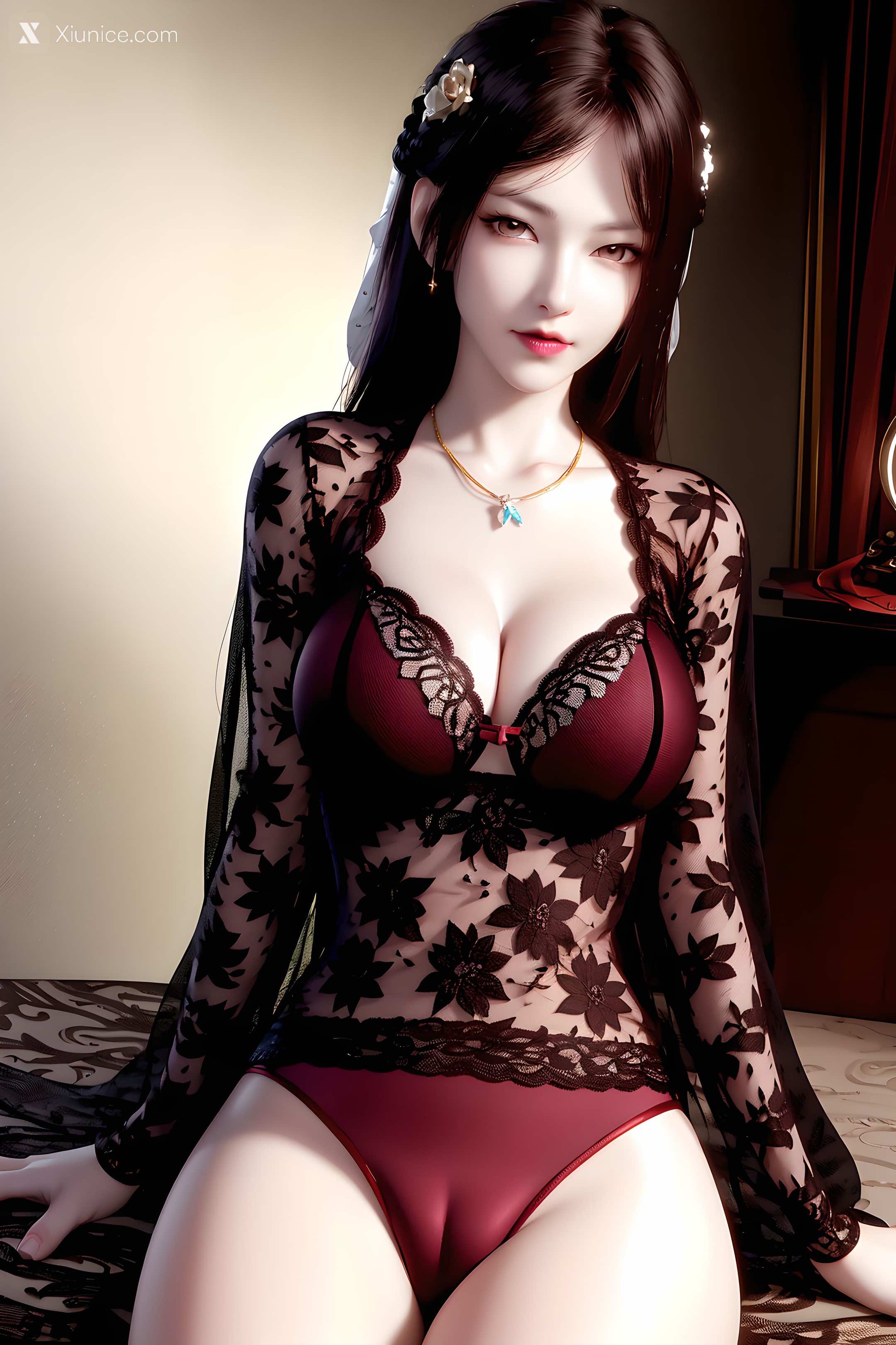 AI Girl Xiunice.com 暗河传 慕雪薇 慕雨墨 慕雨墨 黑丝 65