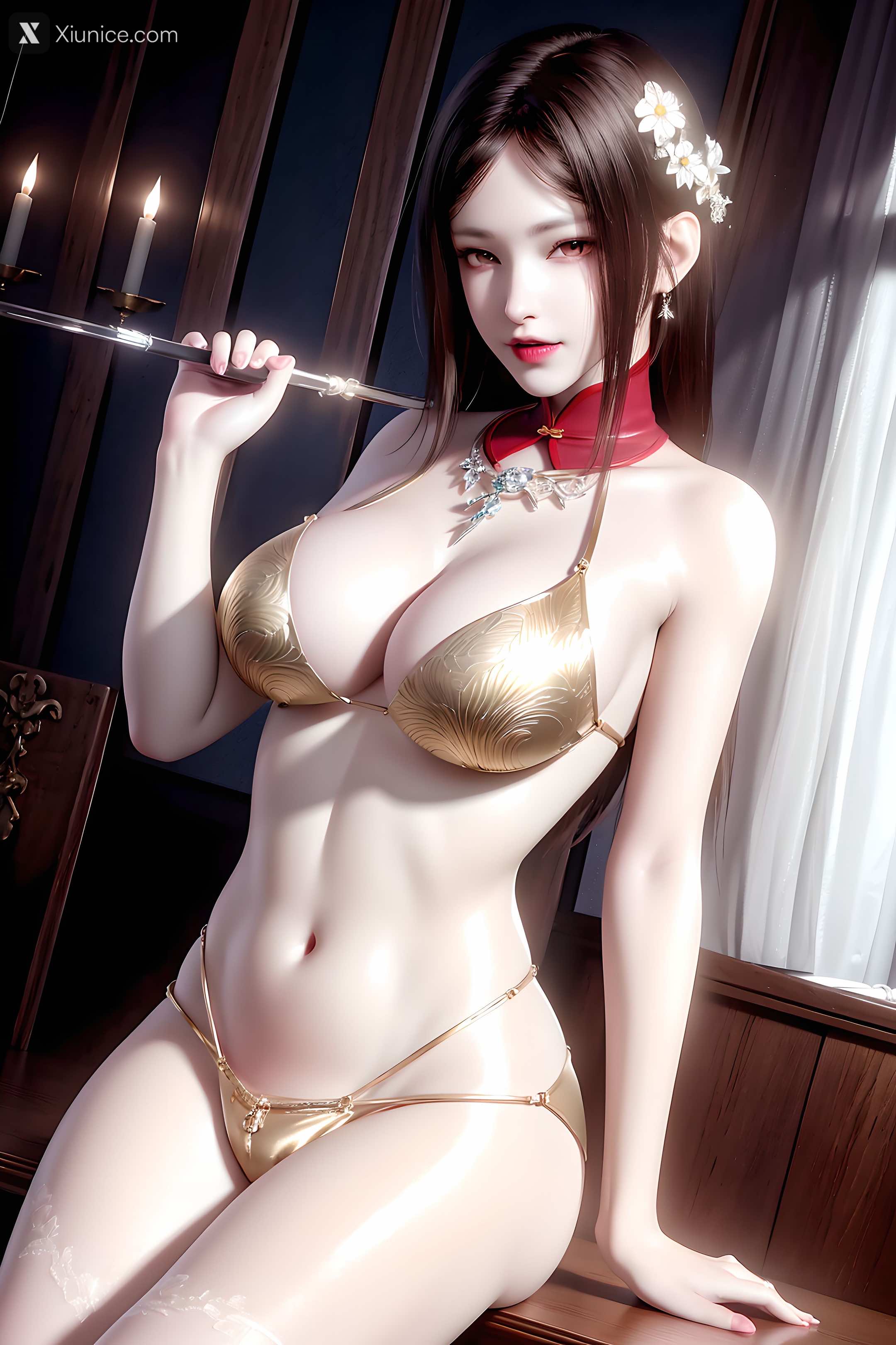 AI Girl Xiunice.com 暗河传 慕雪薇 慕雨墨 慕雨墨 黑丝 77