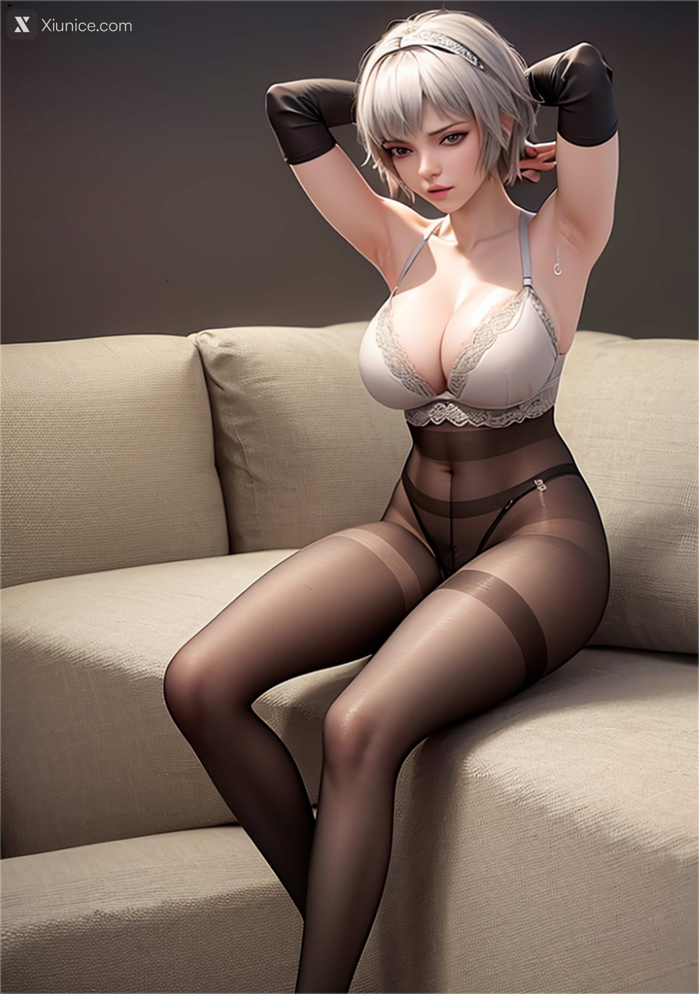 AI Girl Xiunice.com 灵笼 白月魁 荷光者 镜南 白月魁 15
