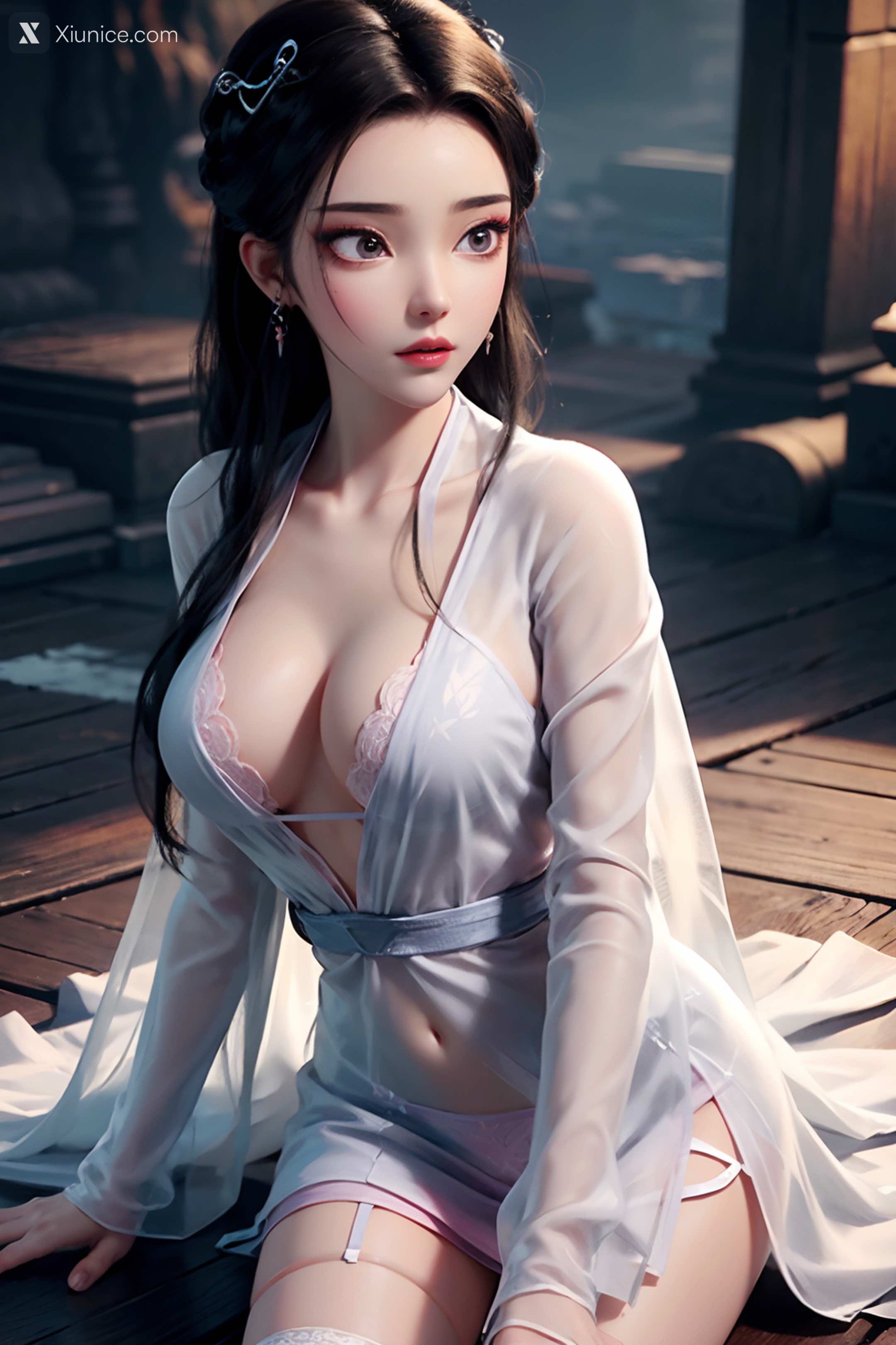 AI Girl Xiunice.com 白蛇缘起 小白 小白 薄纱 EP.1 116