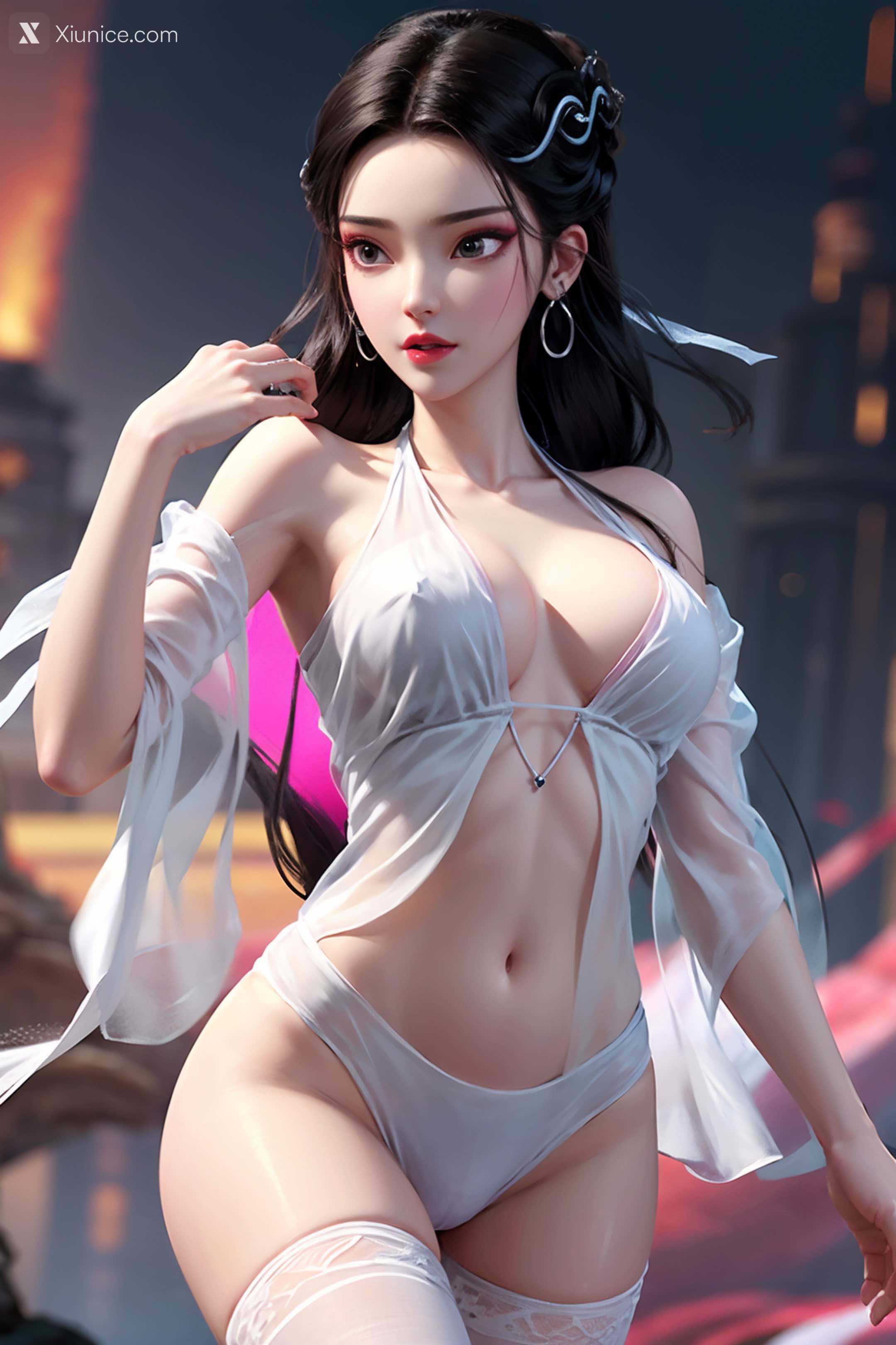 AI Girl Xiunice.com 白蛇缘起 小白 小白 薄纱 EP.1 123