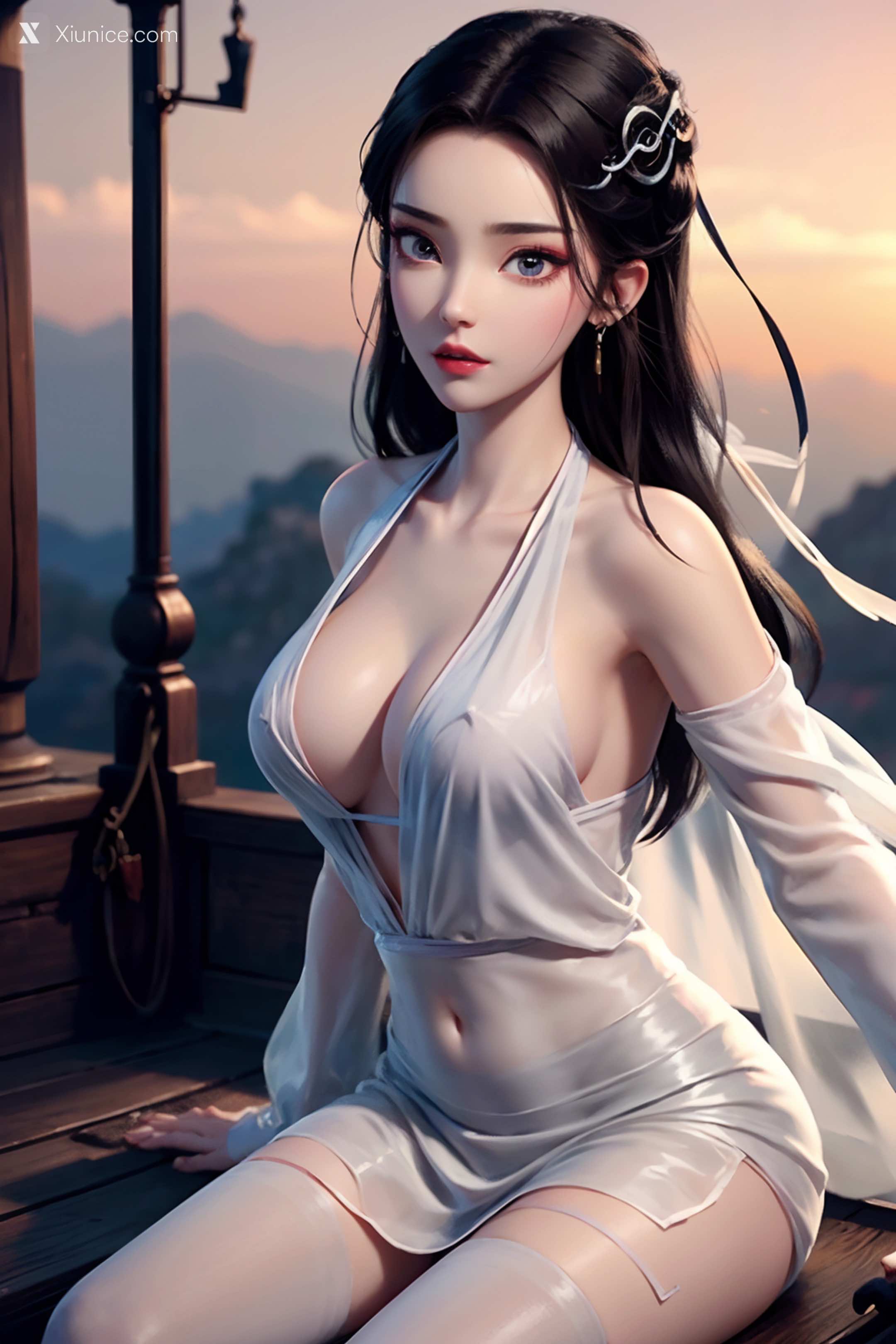 AI Girl Xiunice.com 白蛇缘起 小白 小白 薄纱 EP.1 128