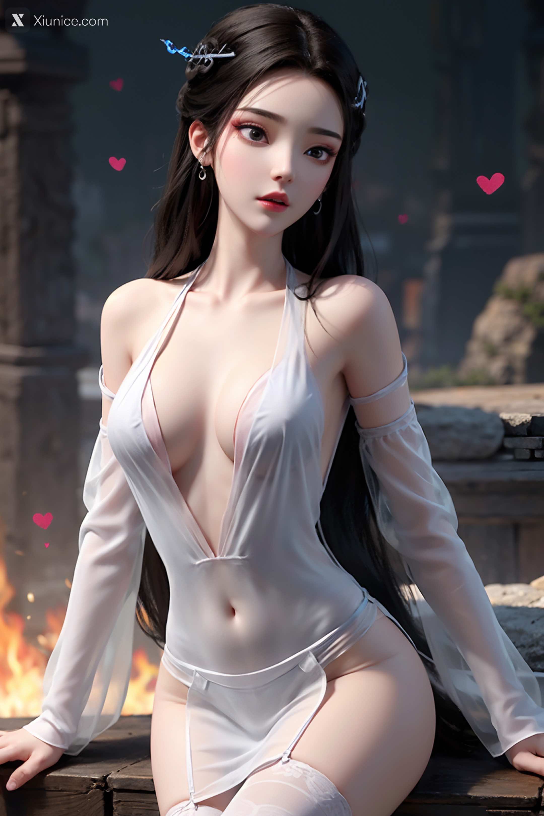 AI Girl Xiunice.com 白蛇缘起 小白 小白 薄纱 EP.1 134