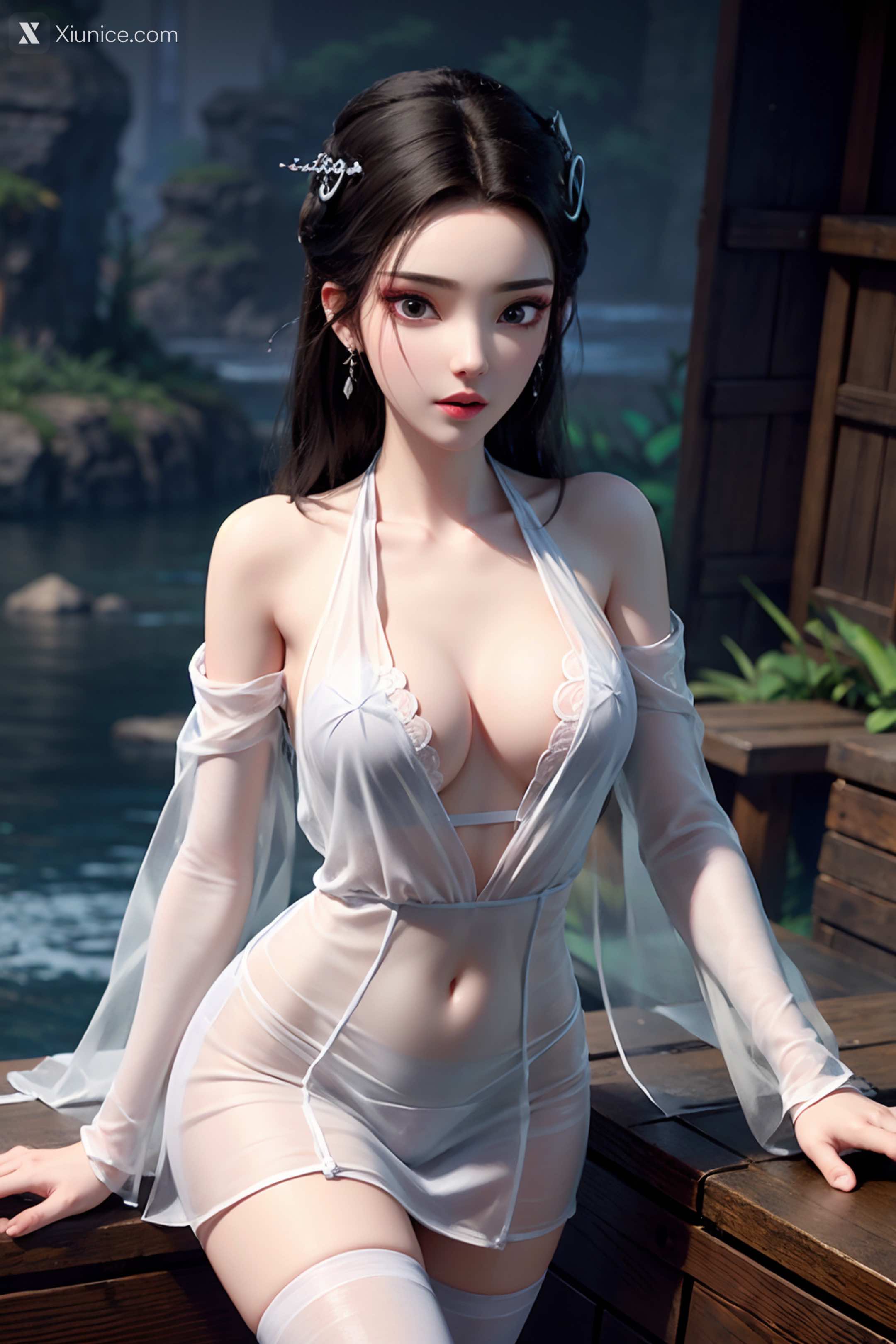 AI Girl Xiunice.com 白蛇缘起 小白 小白 薄纱 EP.1 145