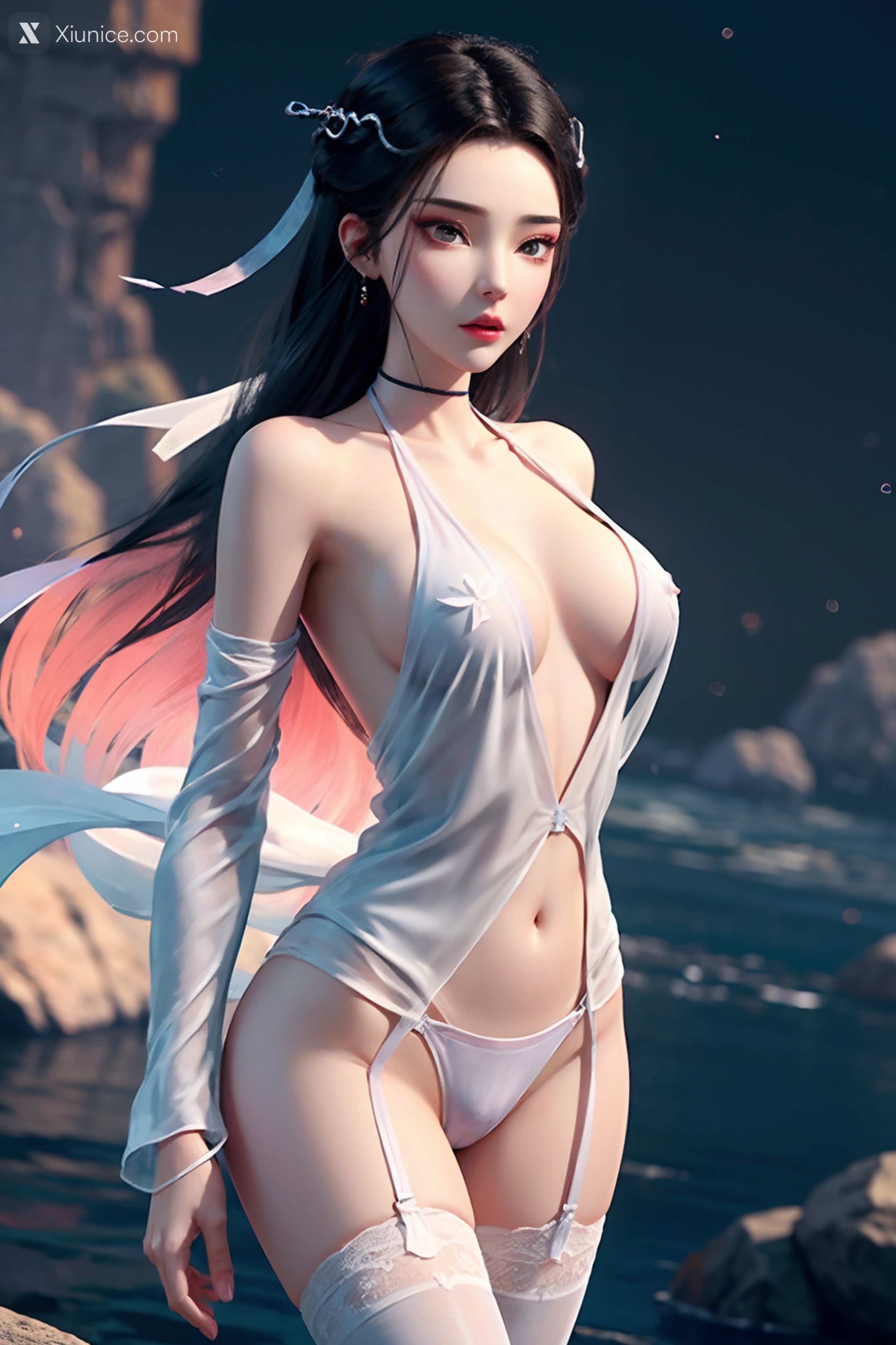 AI Girl Xiunice.com 白蛇缘起 小白 小白 薄纱 EP.1 146