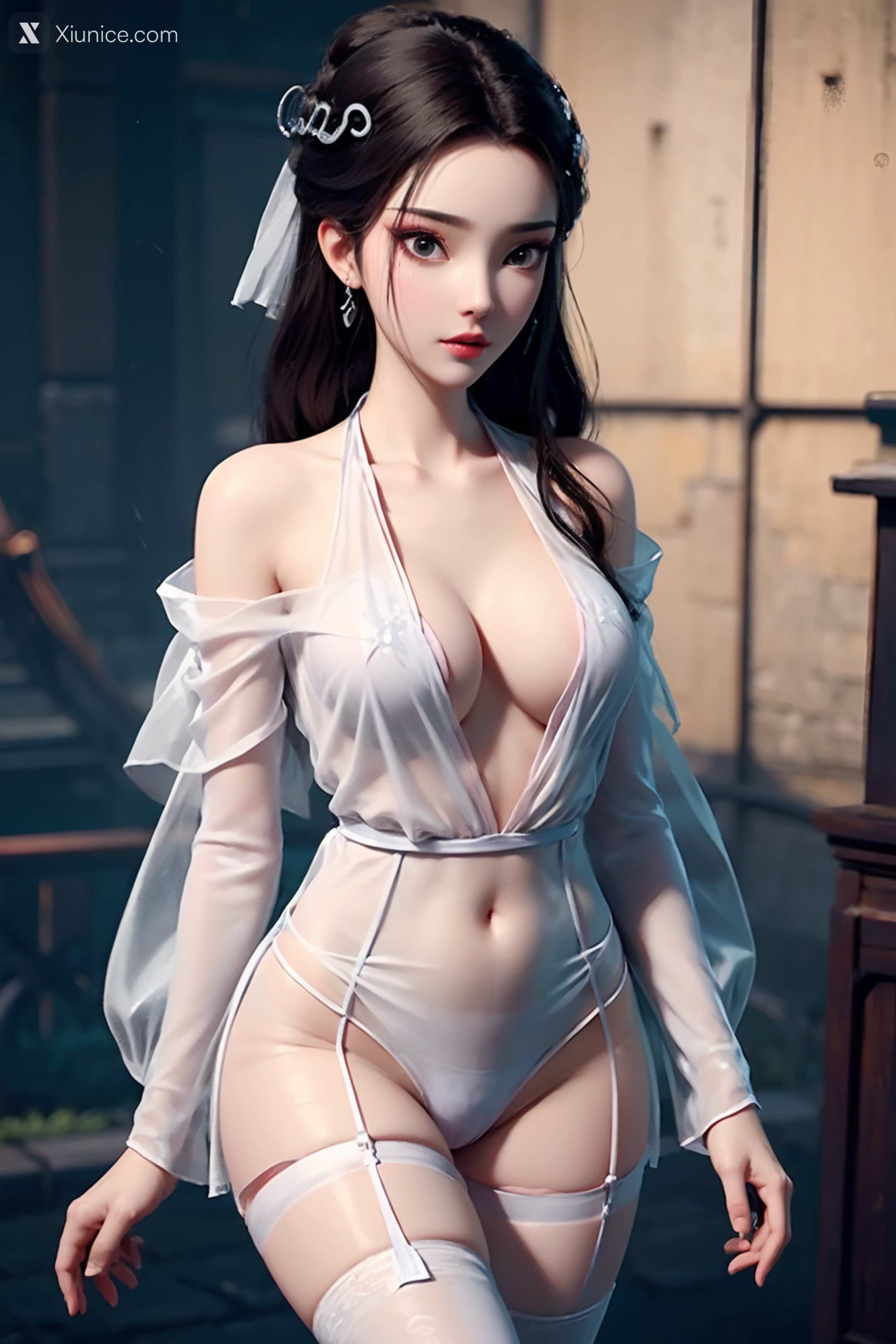 AI Girl Xiunice.com 白蛇缘起 小白 小白 薄纱 EP.1 154