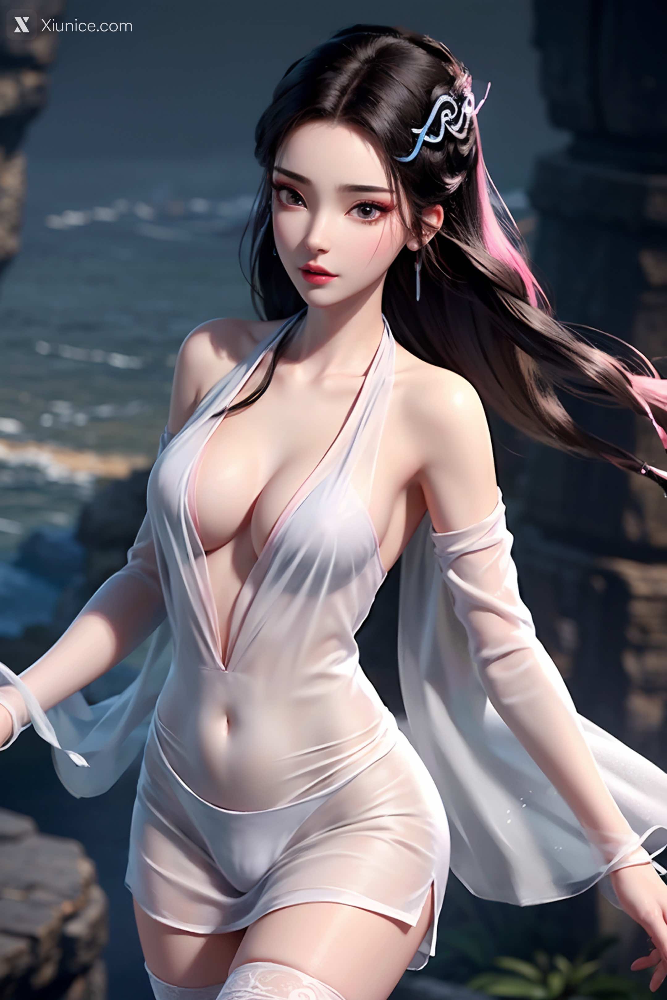 AI Girl Xiunice.com 白蛇缘起 小白 小白 薄纱 EP.1 156