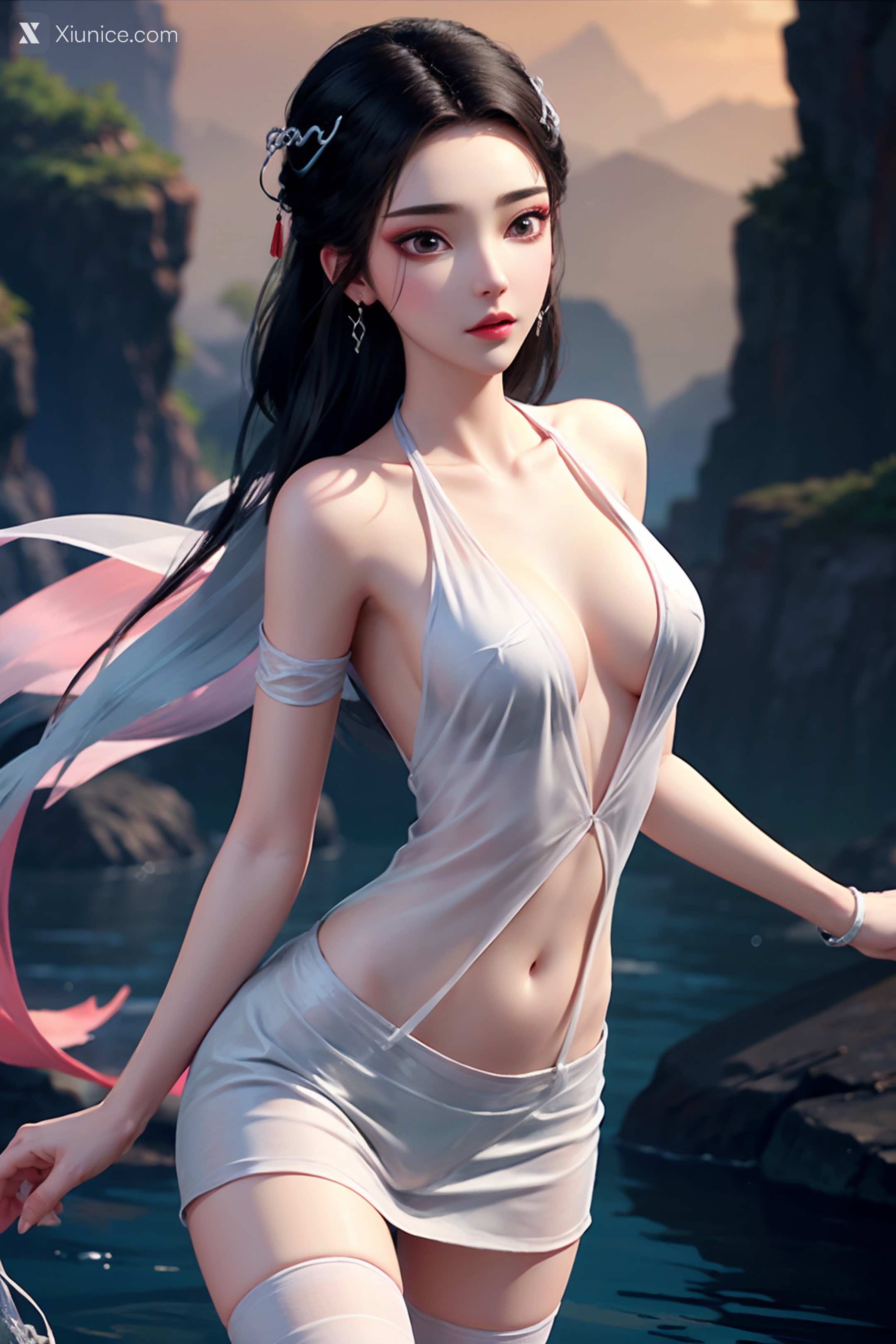 AI Girl Xiunice.com 白蛇缘起 小白 小白 薄纱 EP.1 164