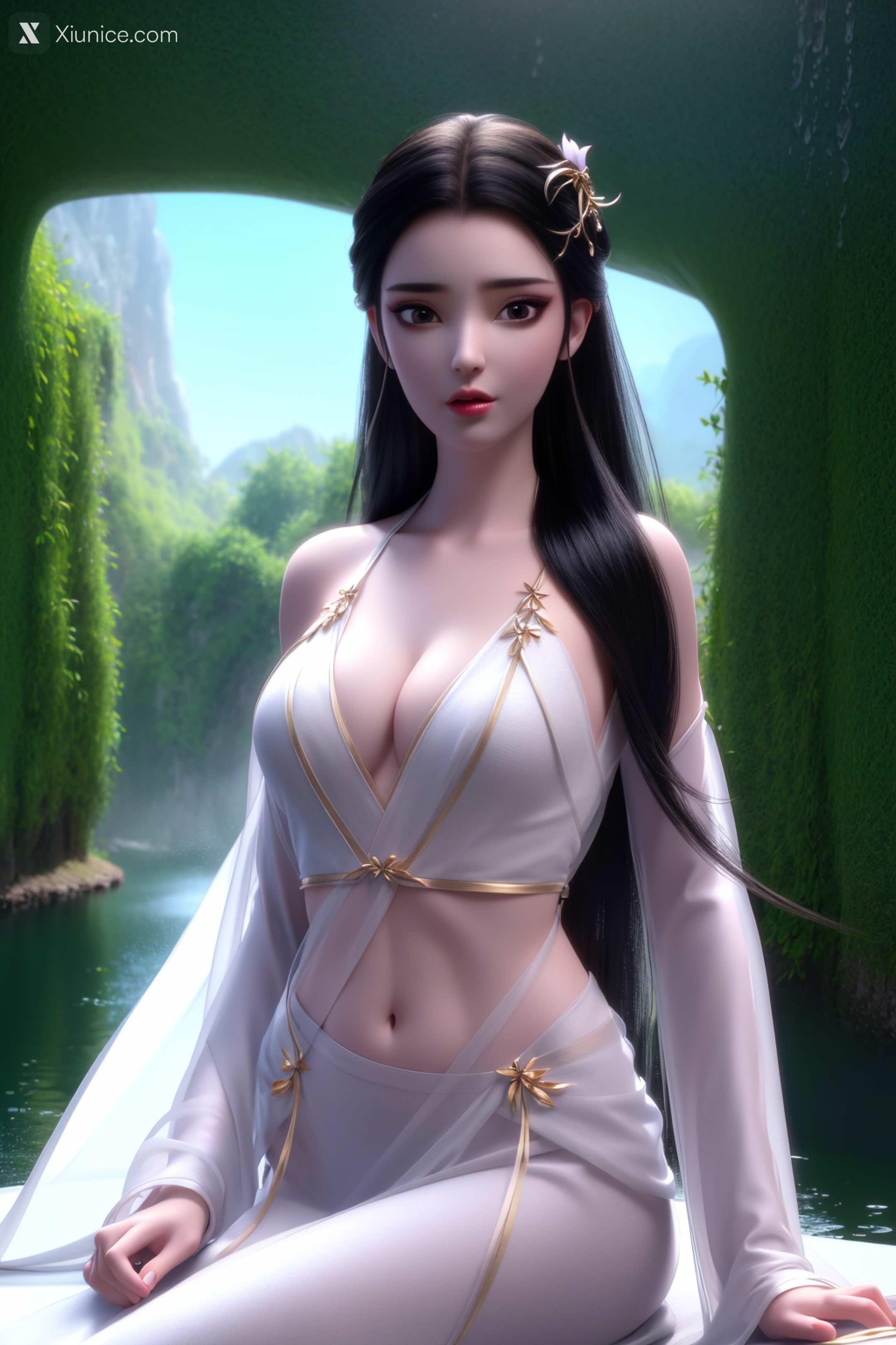 AI Girl Xiunice.com 白蛇缘起 小白 小白 薄纱 EP.1 17