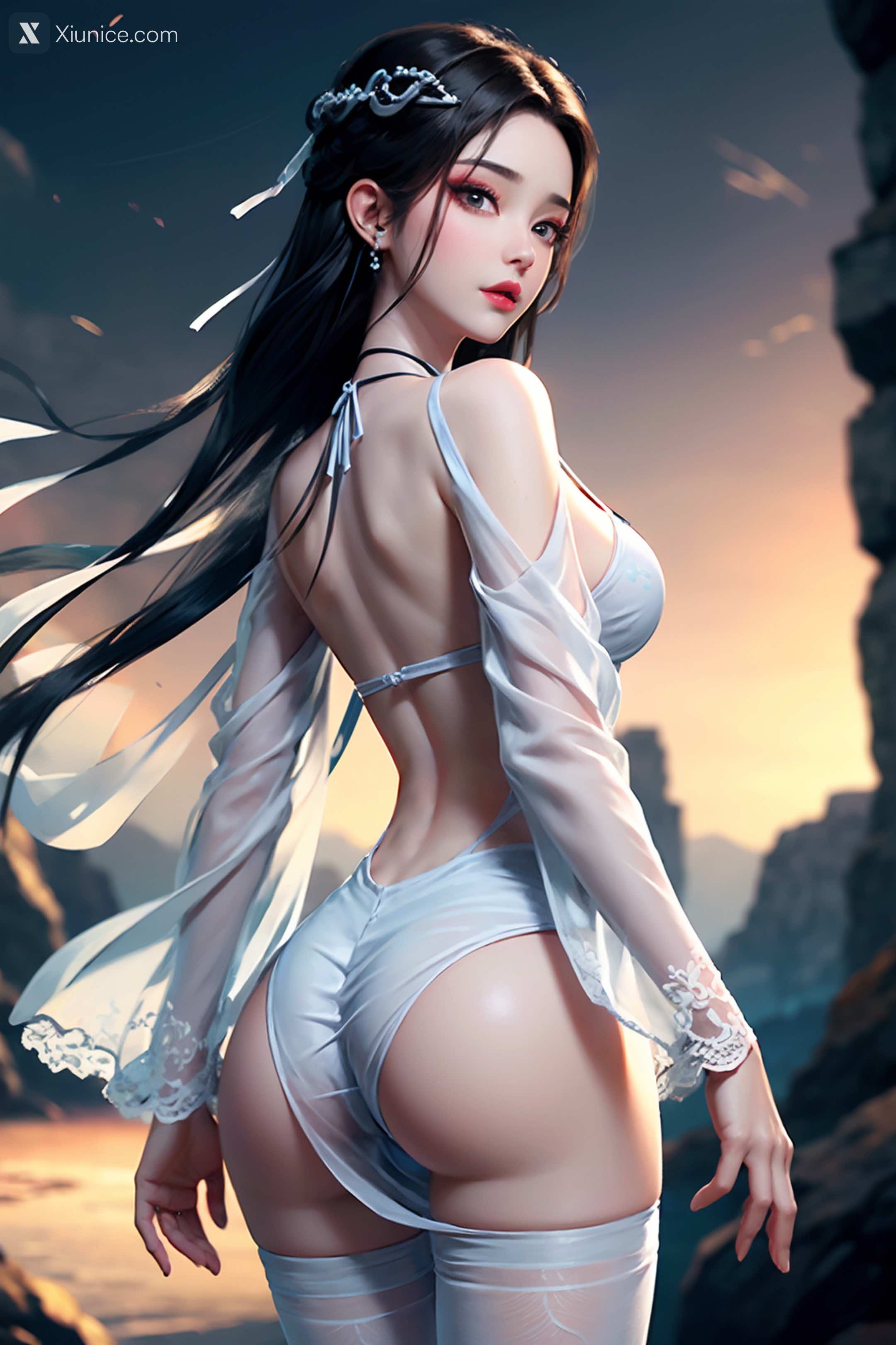 AI Girl Xiunice.com 白蛇缘起 小白 小白 薄纱 EP.1 209
