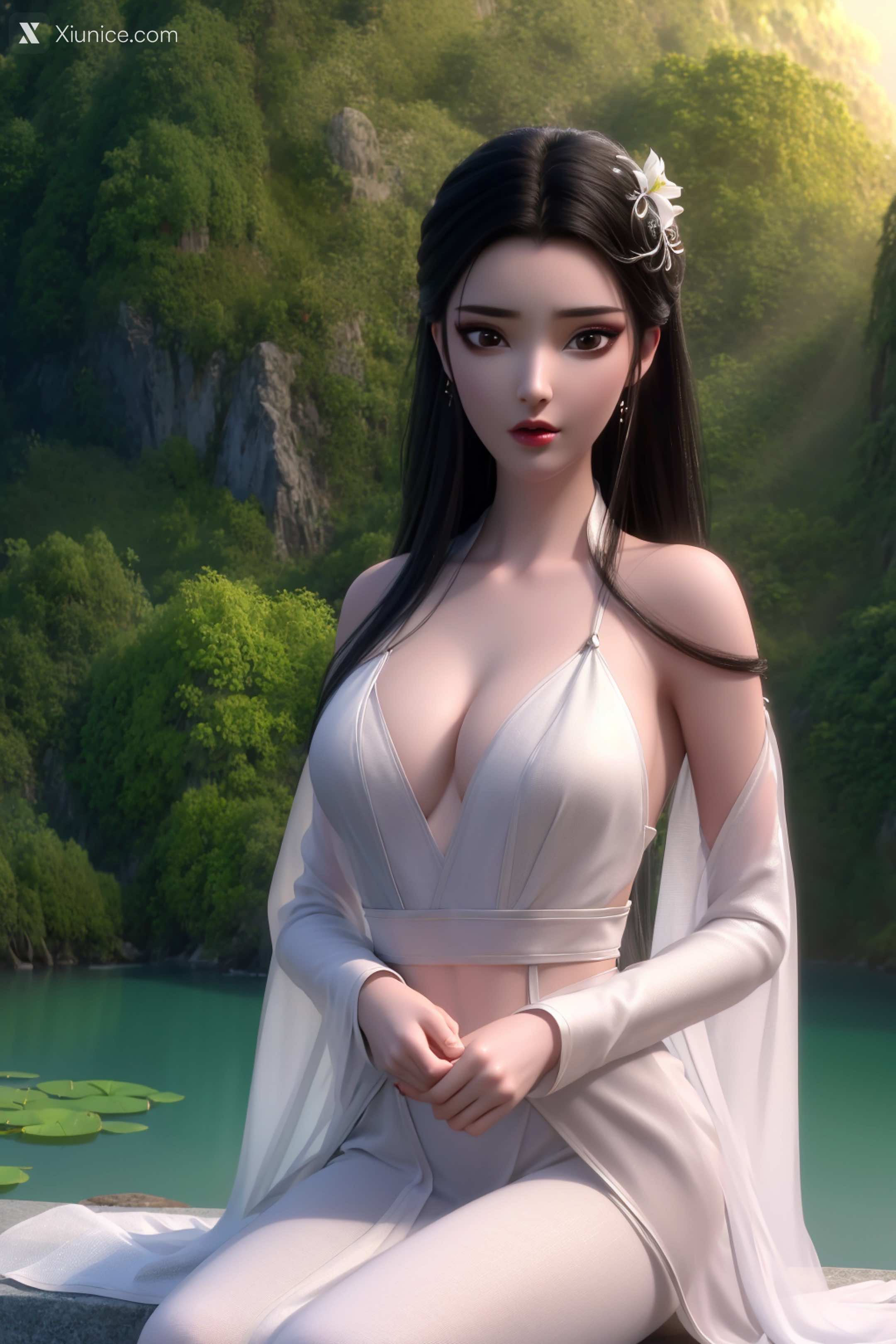 AI Girl Xiunice.com 白蛇缘起 小白 小白 薄纱 EP.1 23