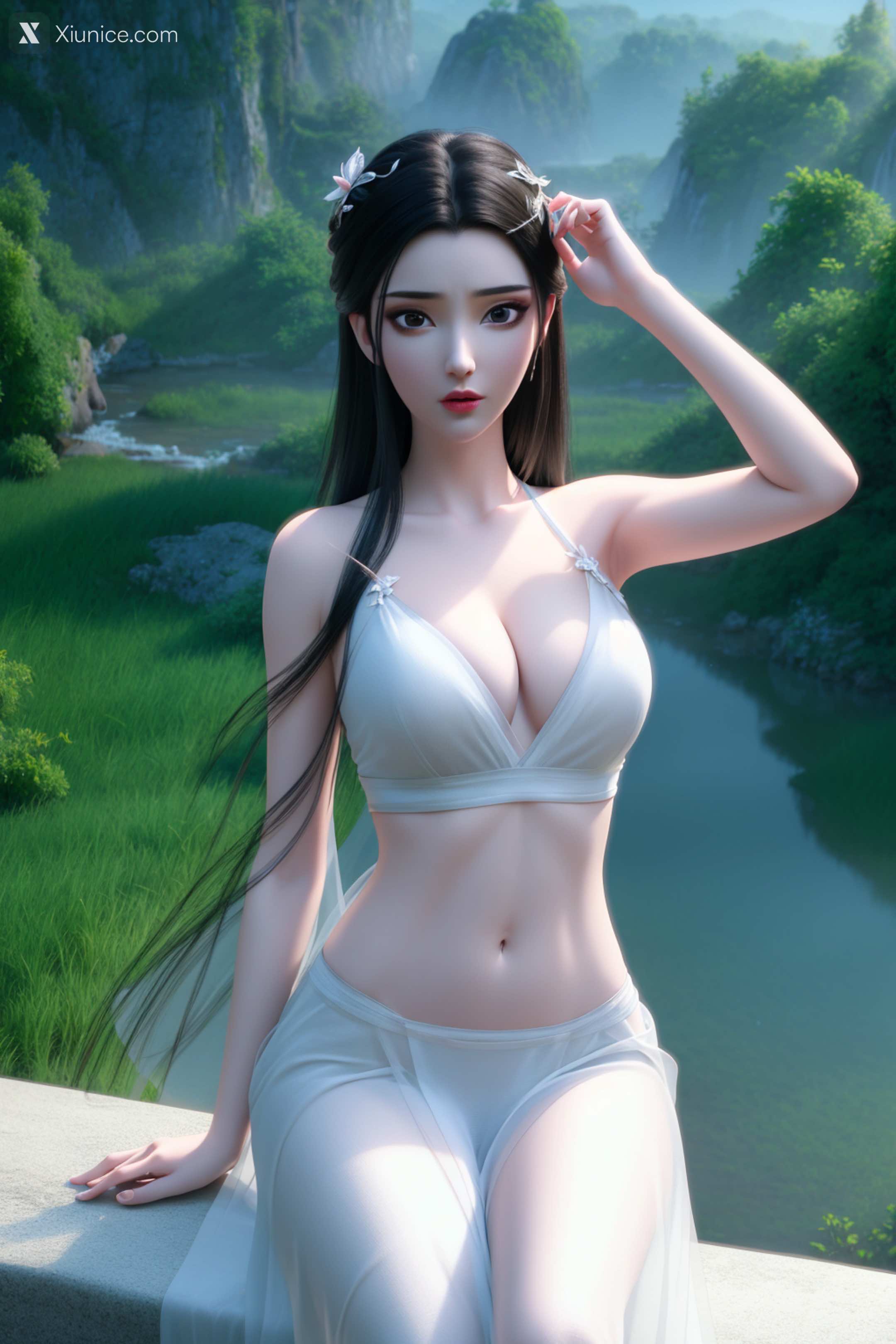 AI Girl Xiunice.com 白蛇缘起 小白 小白 薄纱 EP.1 31