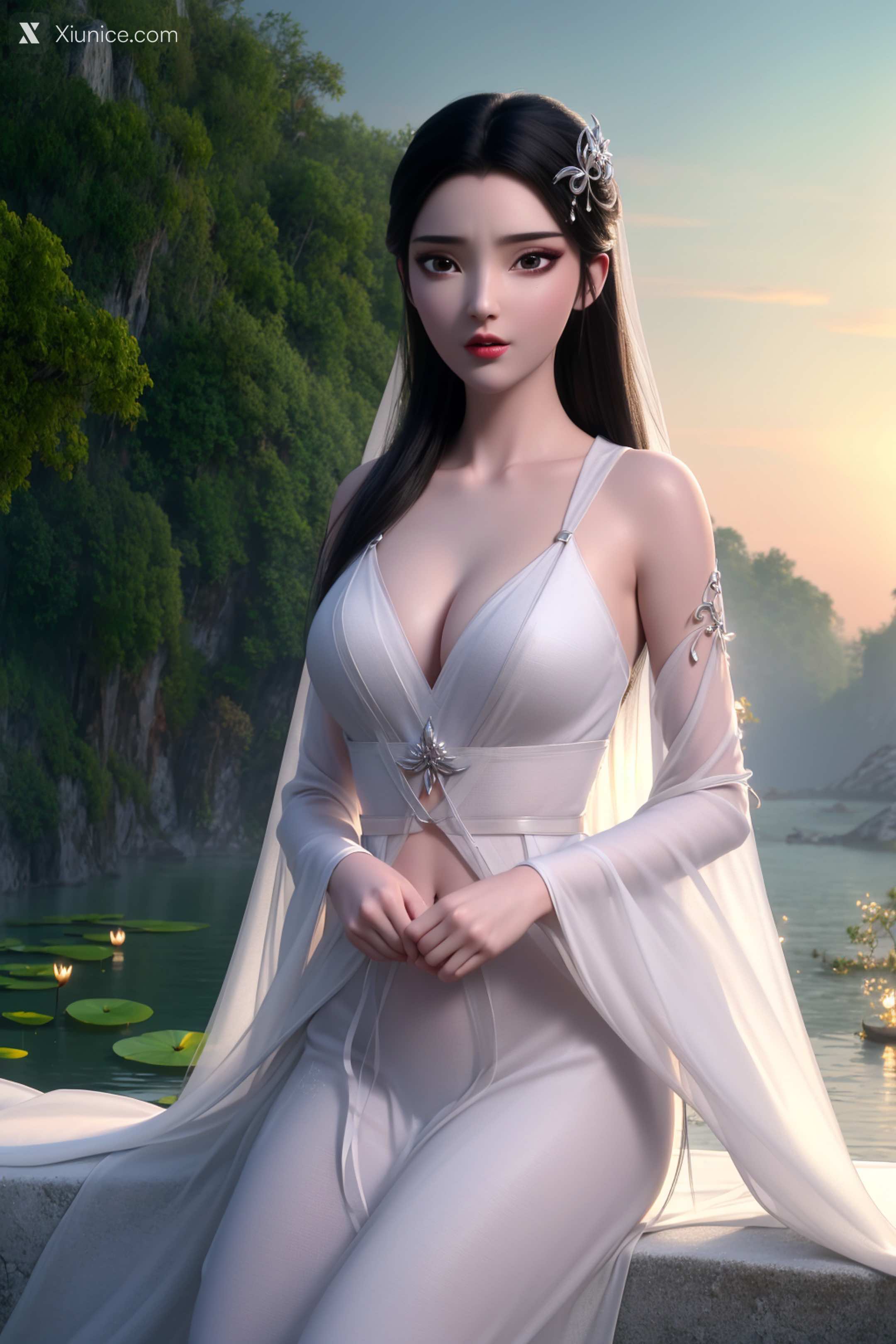 AI Girl Xiunice.com 白蛇缘起 小白 小白 薄纱 EP.1 33