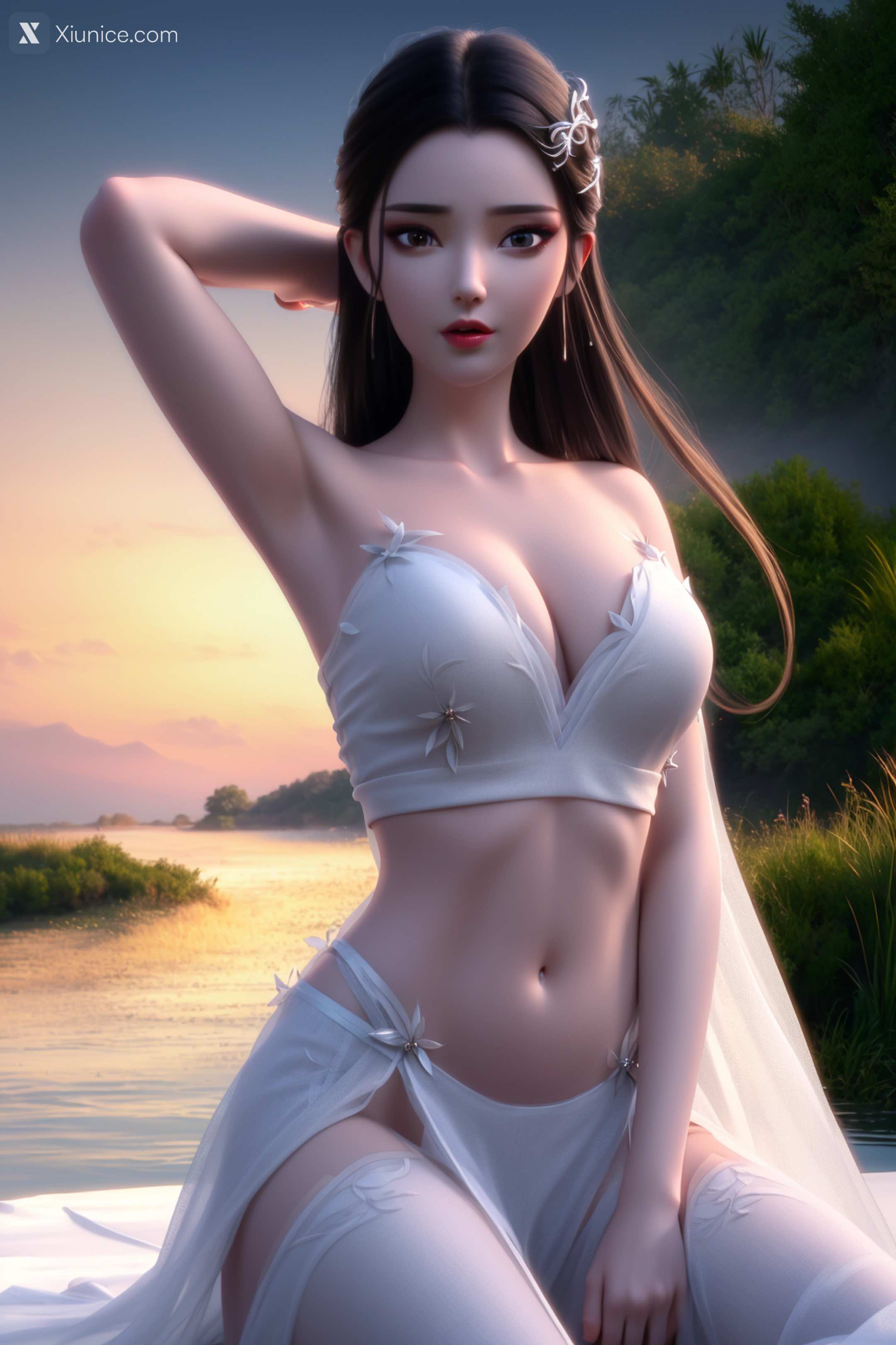 AI Girl Xiunice.com 白蛇缘起 小白 小白 薄纱 EP.1 37