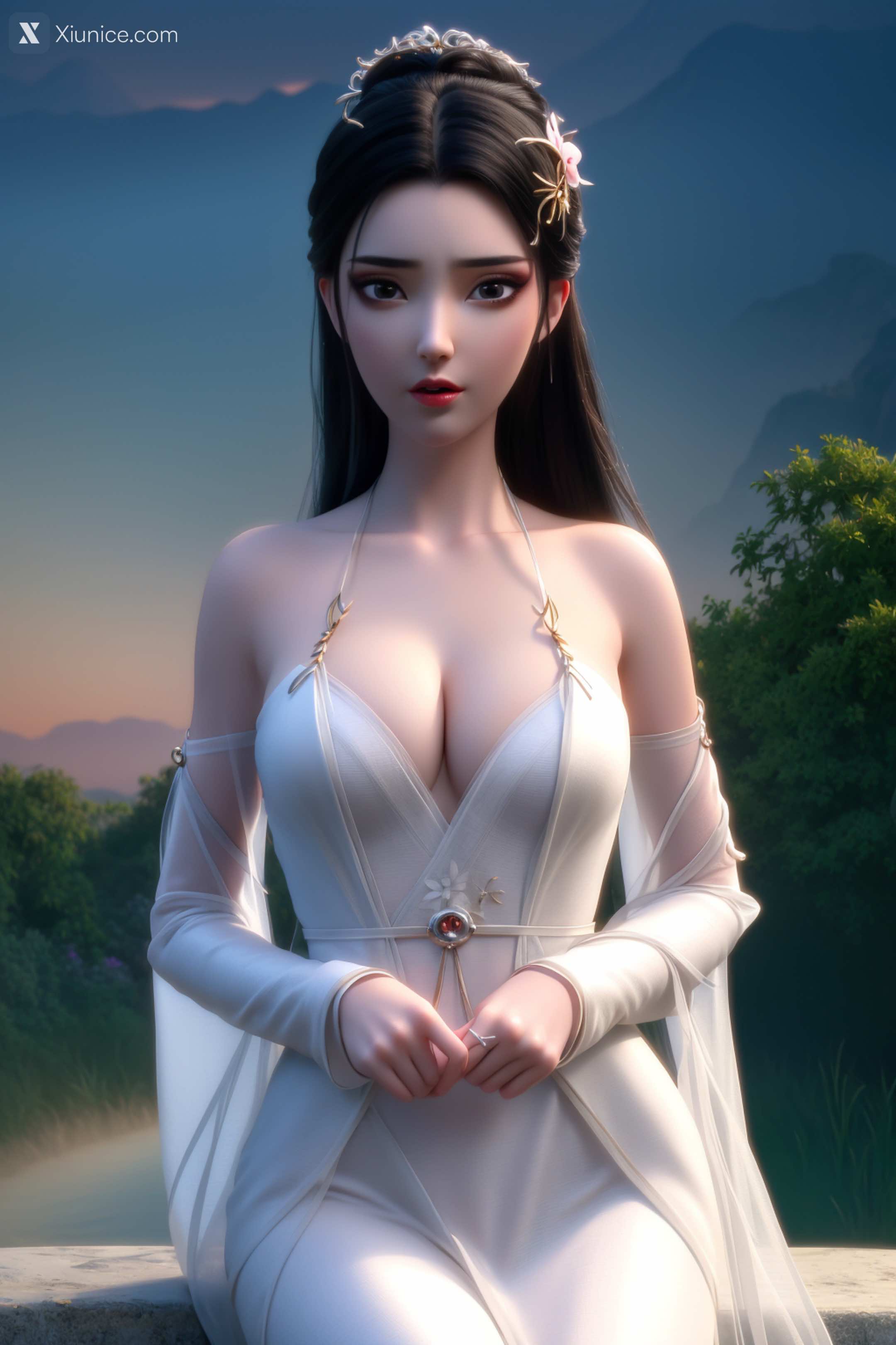 AI Girl Xiunice.com 白蛇缘起 小白 小白 薄纱 EP.1 41